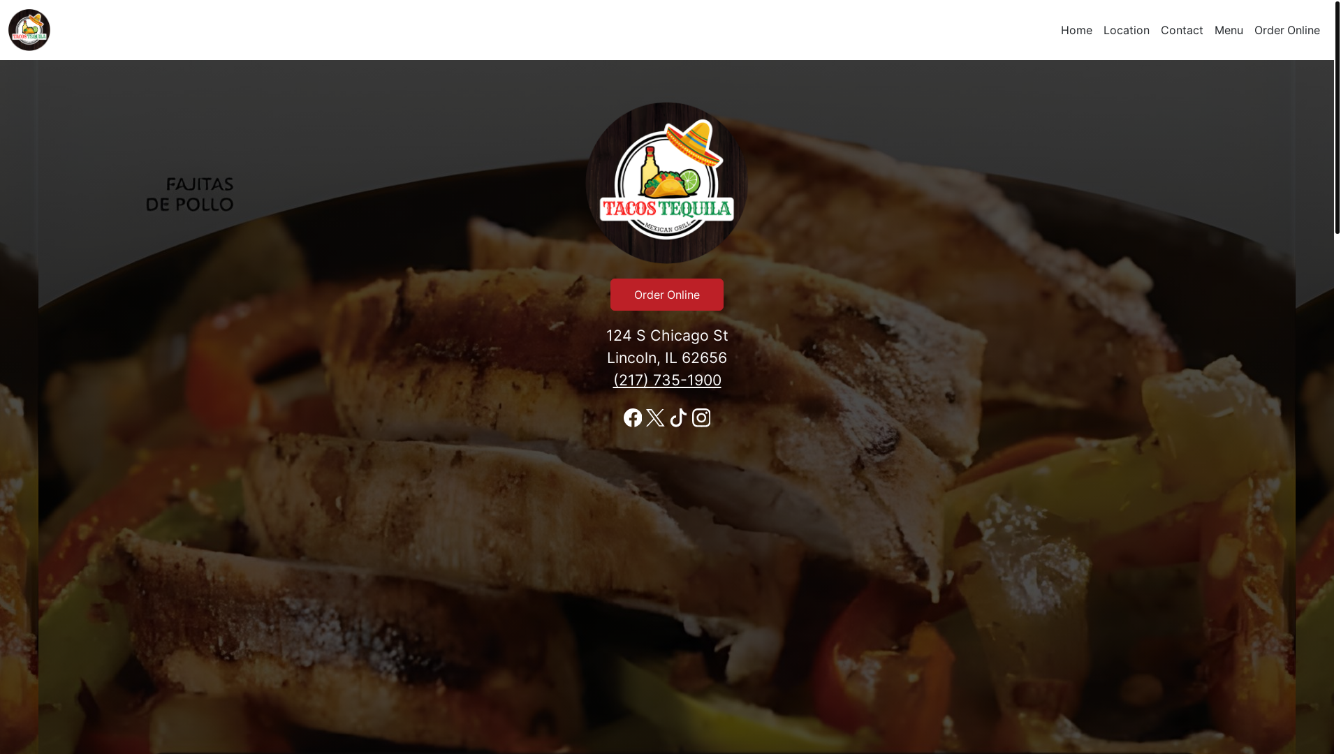website screenshot of https://tacostequilamexicanrestaurant.com/