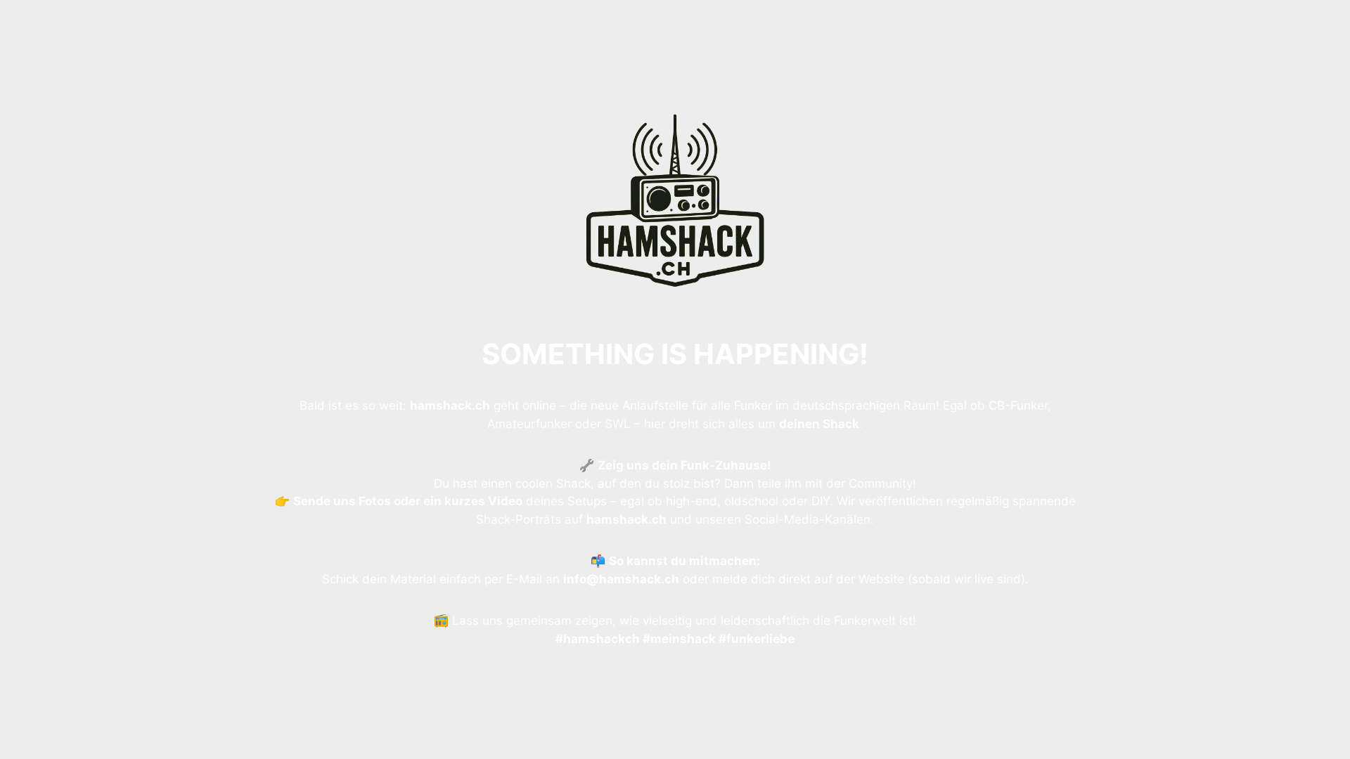 website screenshot of https://hamshack.ch/