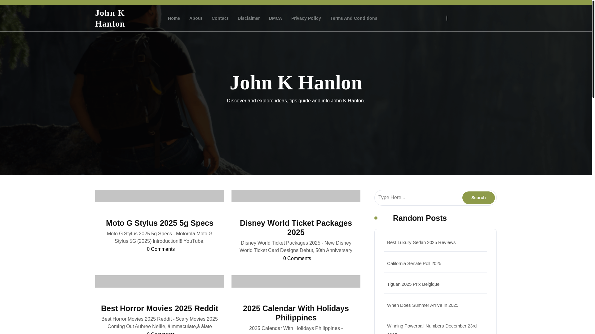 website screenshot of https://johnkhanlon.pages.dev/