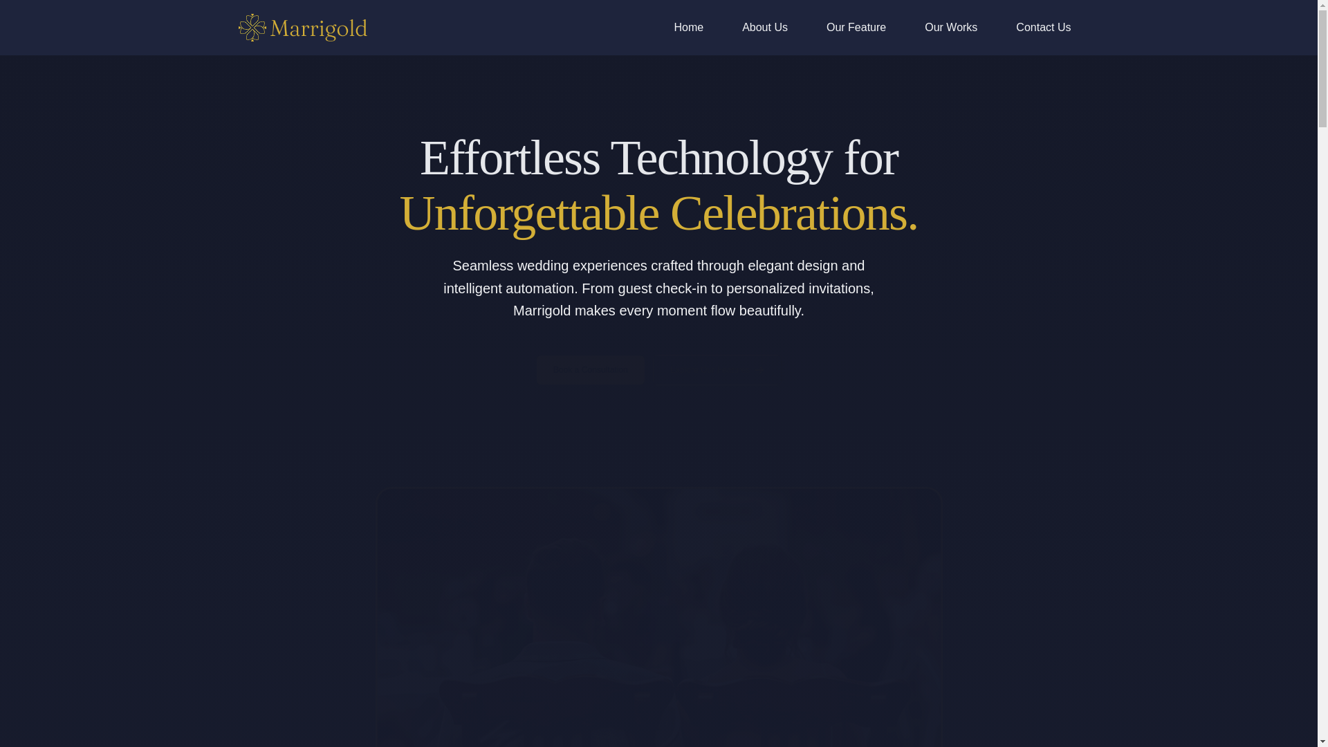 website screenshot of https://marrigold.id/