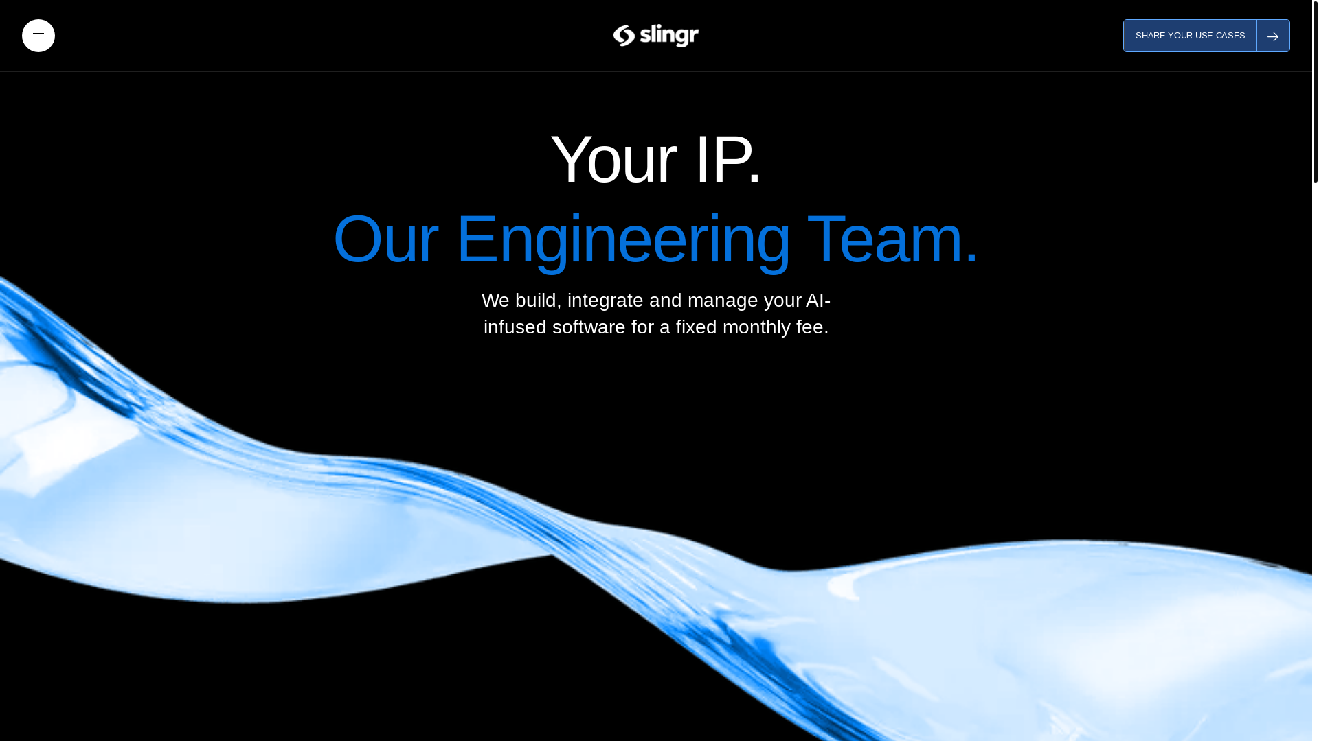 website screenshot of https://getslingrlabs.co/