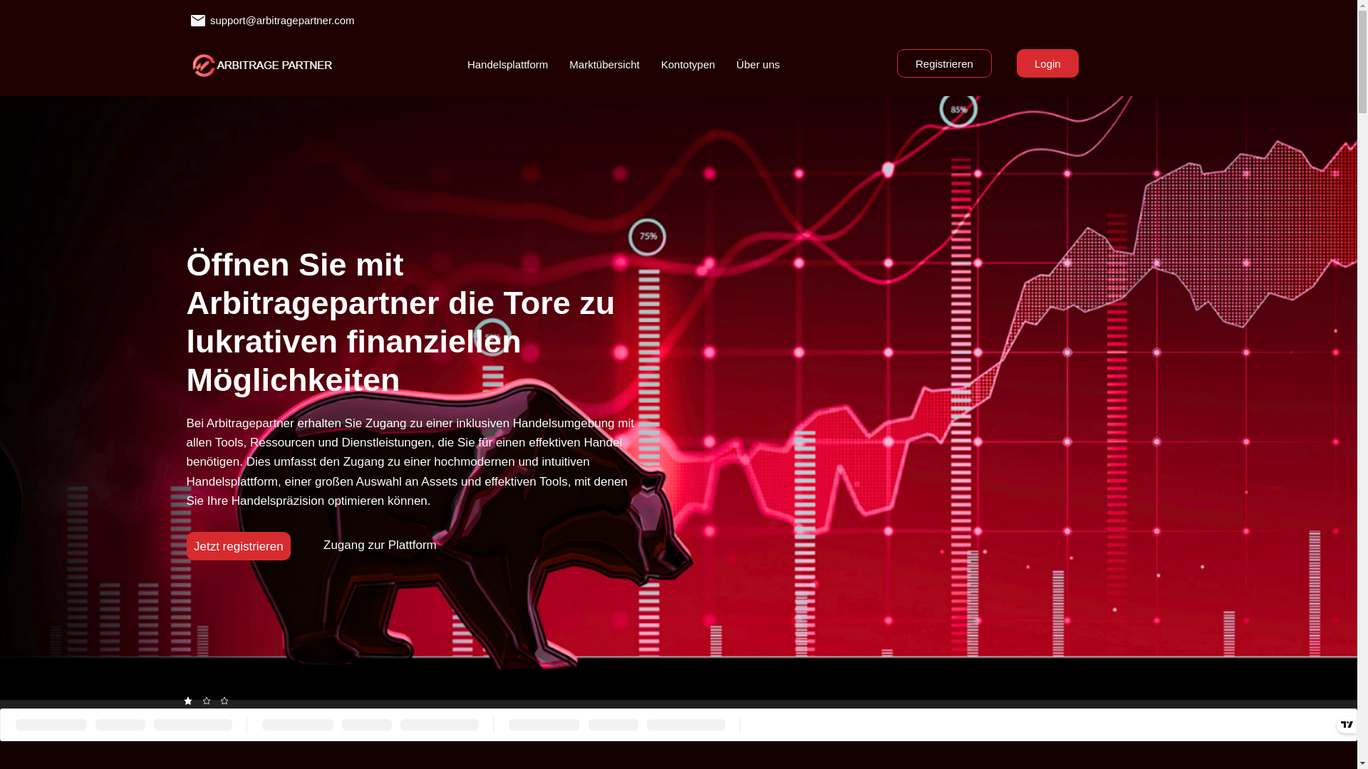 website screenshot of http://www.arbitragepartner.com