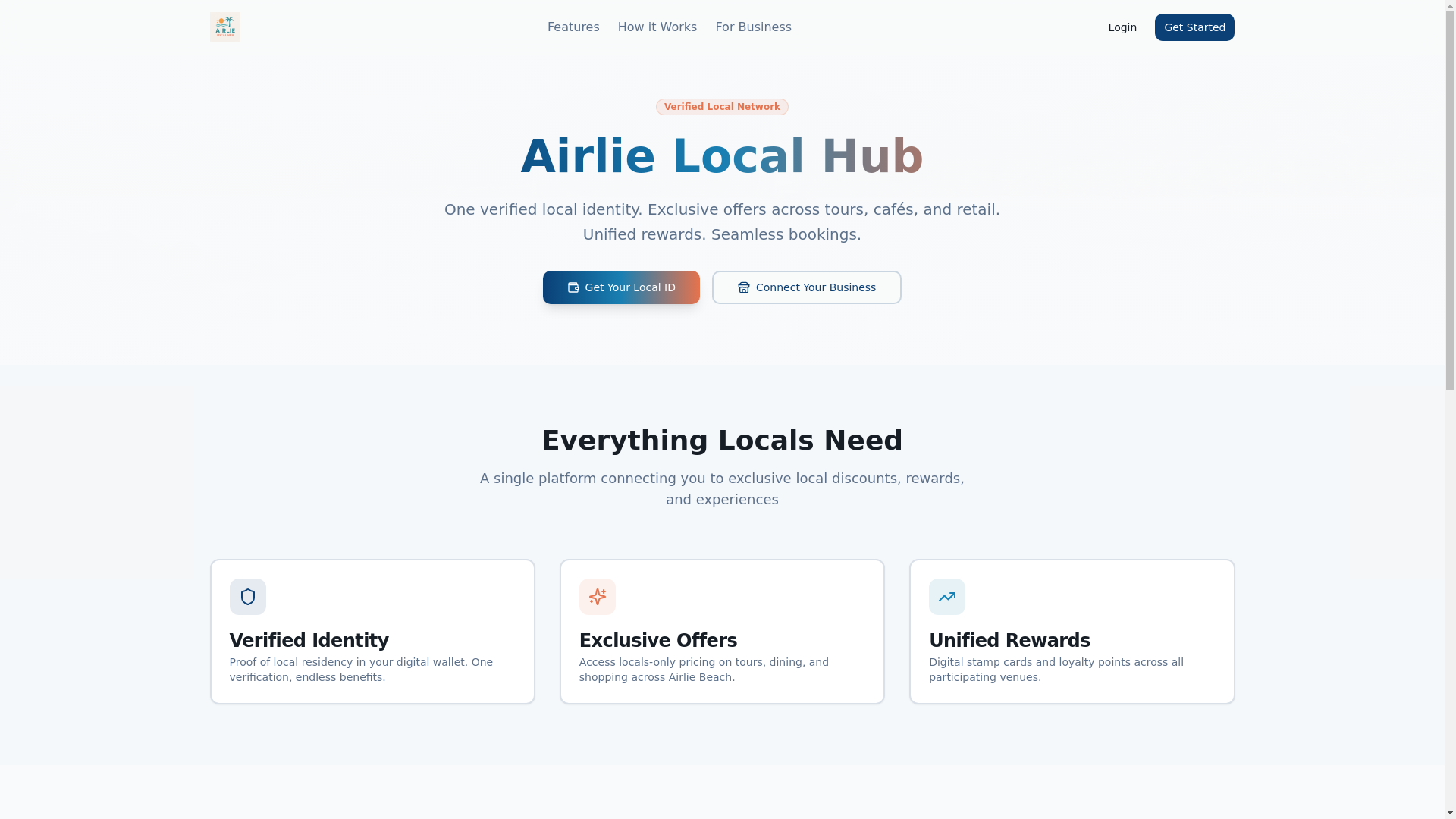 website screenshot of https://airlielocalhub.com.au/