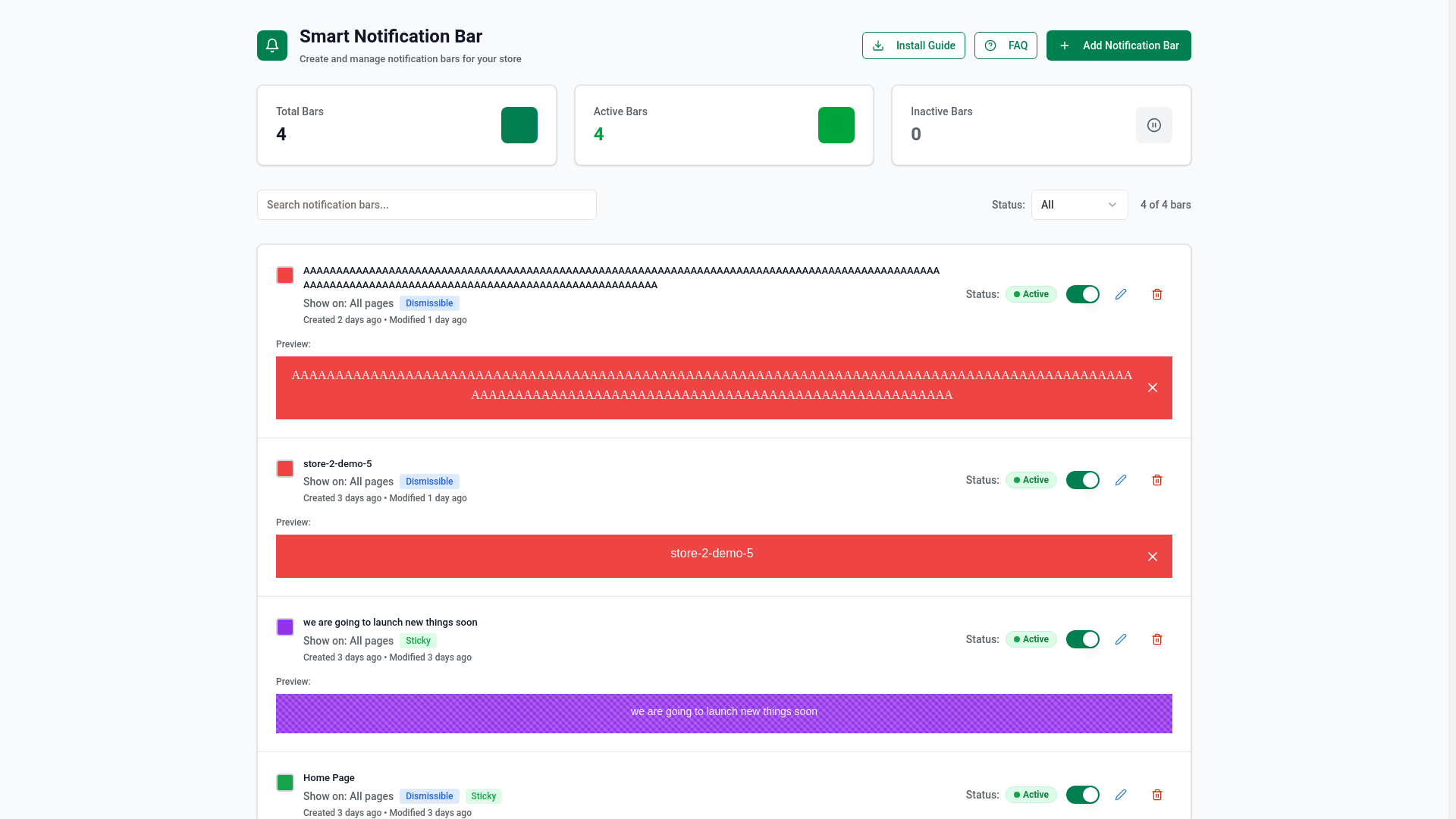 website screenshot of https://smart-notification-bar.net/