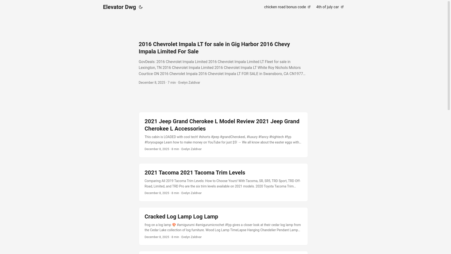 website screenshot of https://elevatordwg.pages.dev/