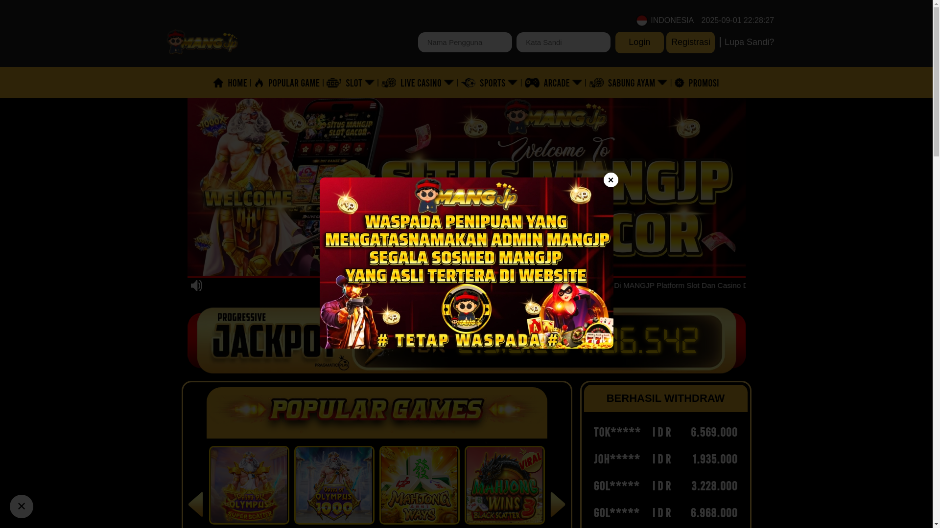 website screenshot of https://mangjpsini.com/