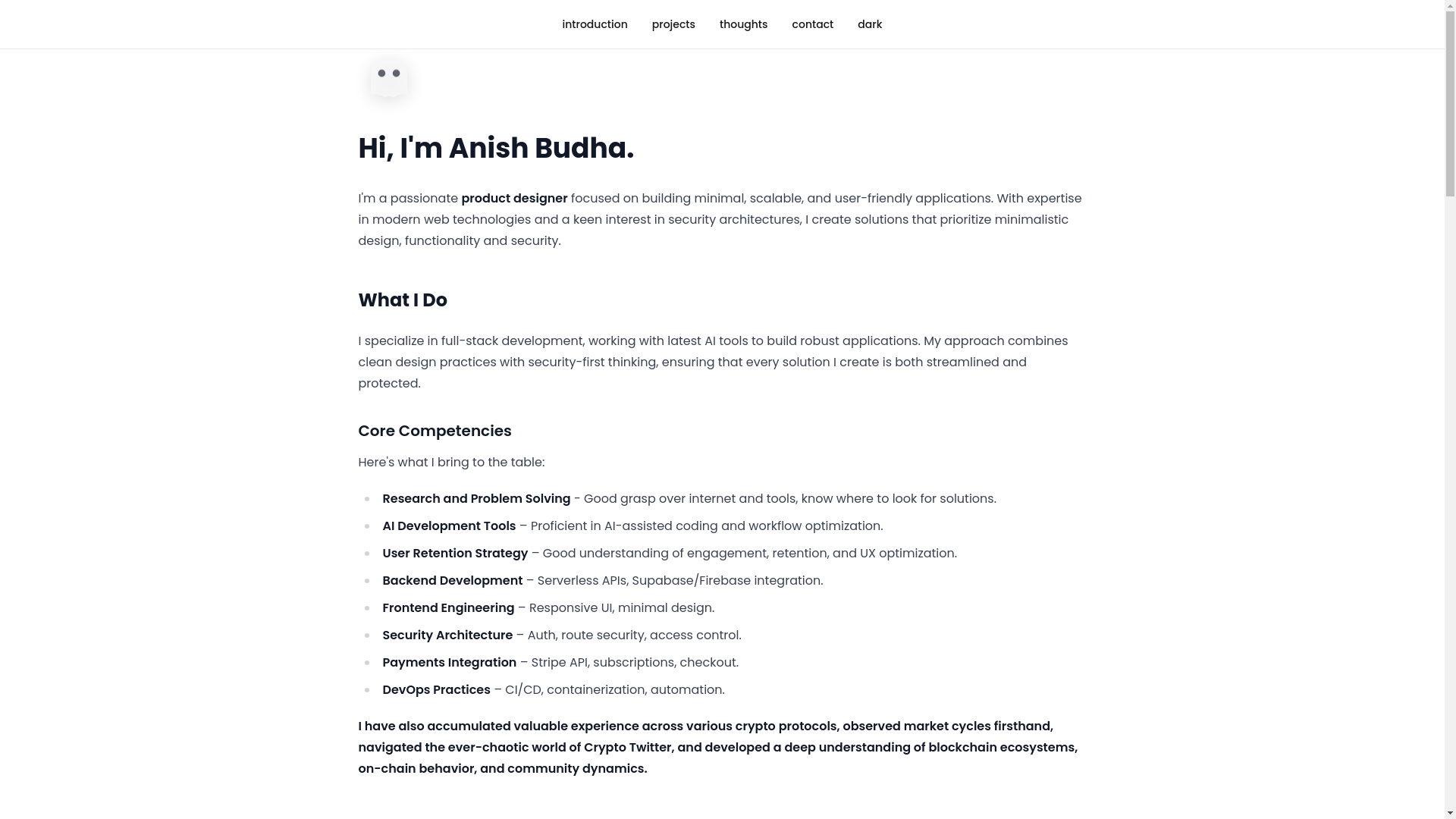 website screenshot of https://an1shb.com/