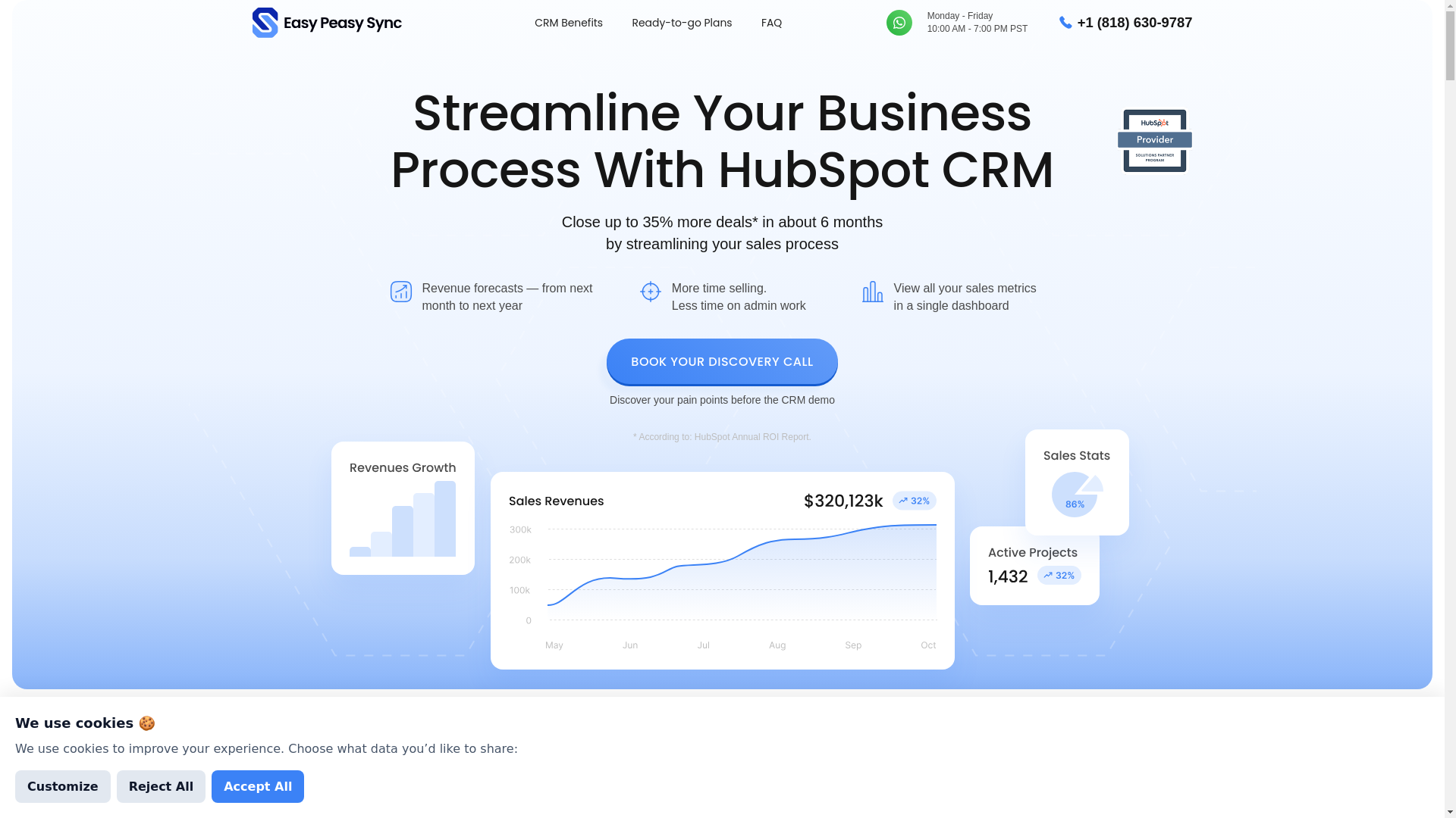 website screenshot of https://launch-easypeasysync.com/