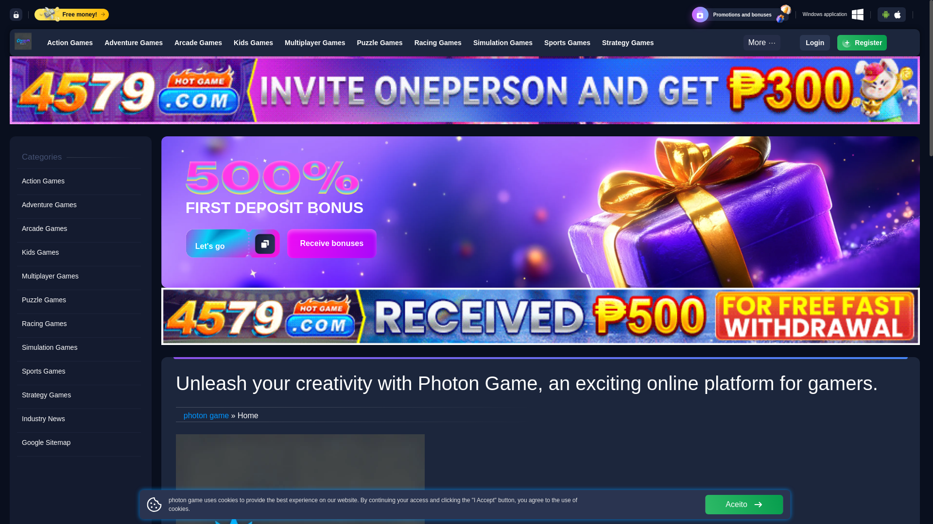 website screenshot of https://phopengame.com/