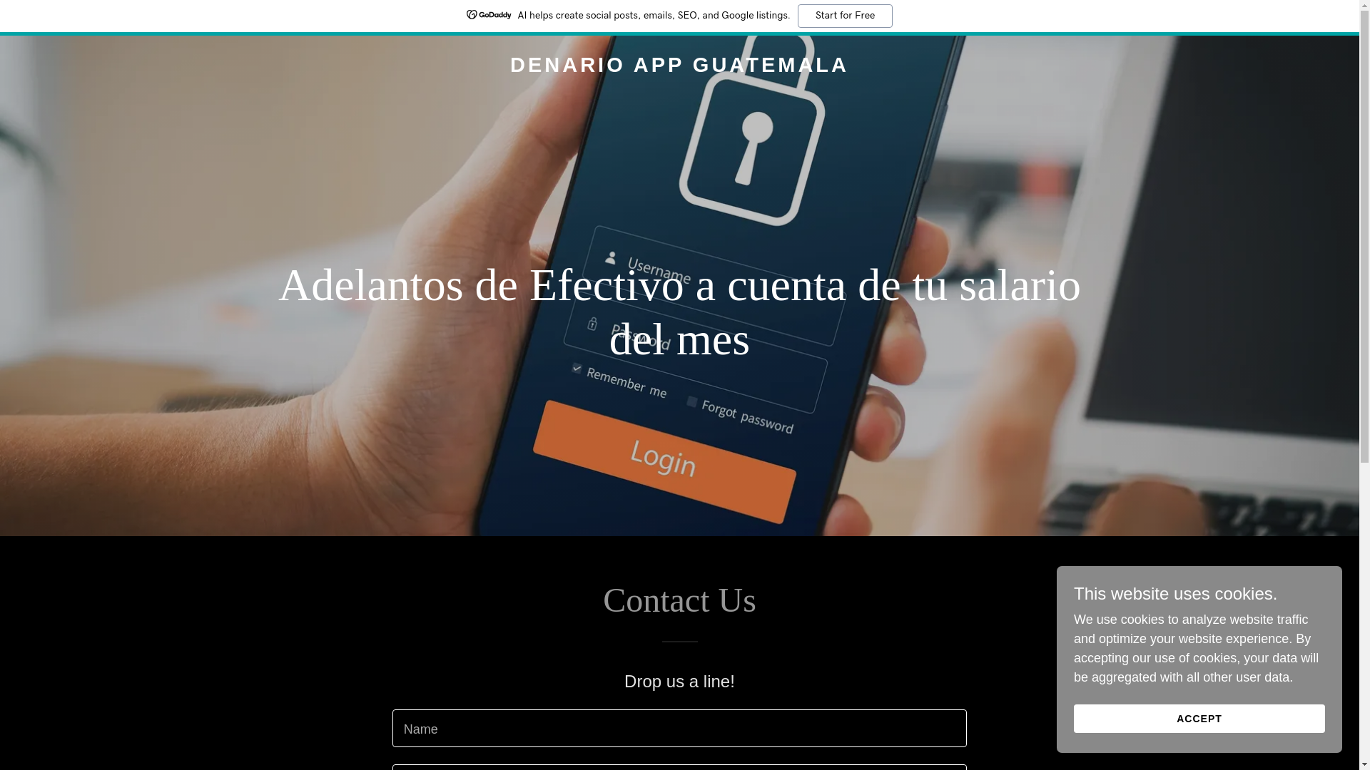 website screenshot of https://denario.pro/