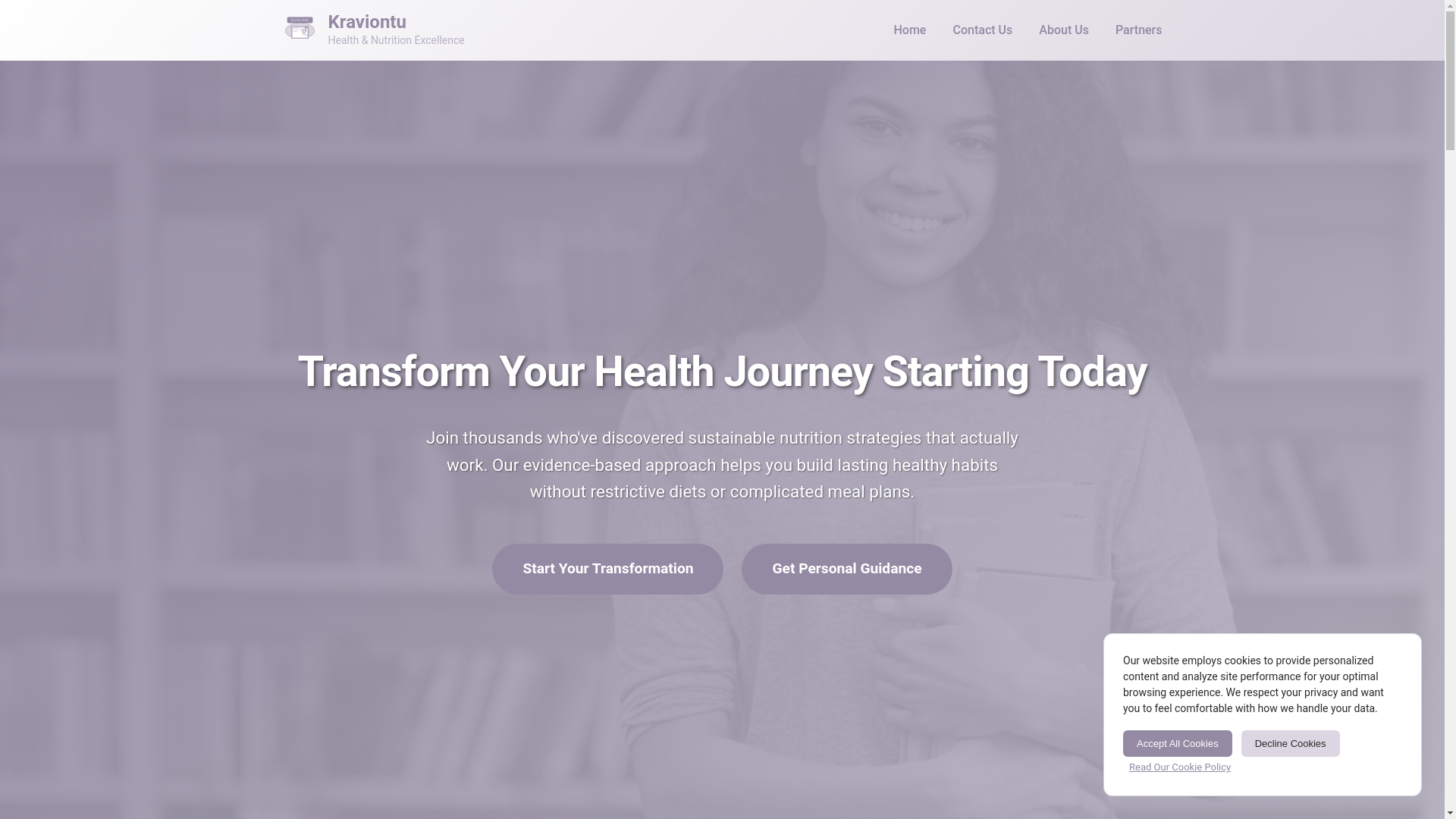 website screenshot of https://kraviontu.site/