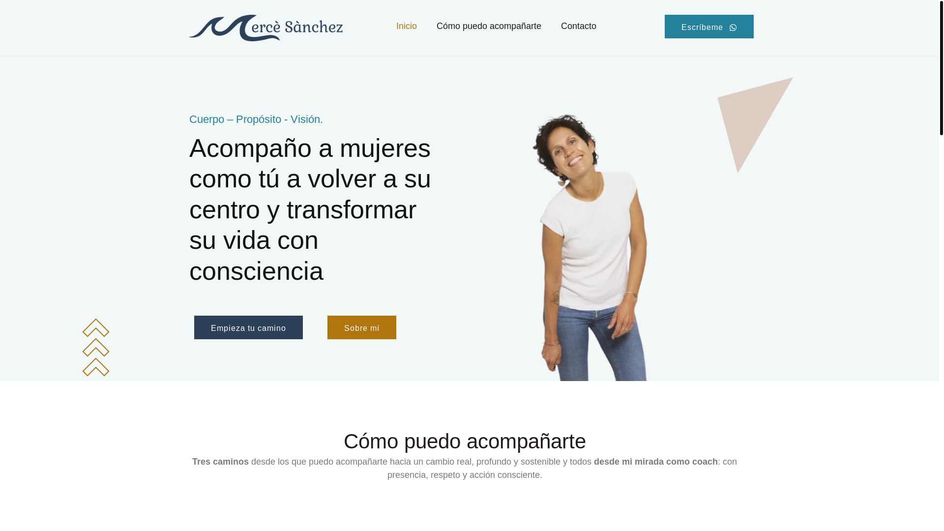 website screenshot of https://mercesanchezcoach.com/