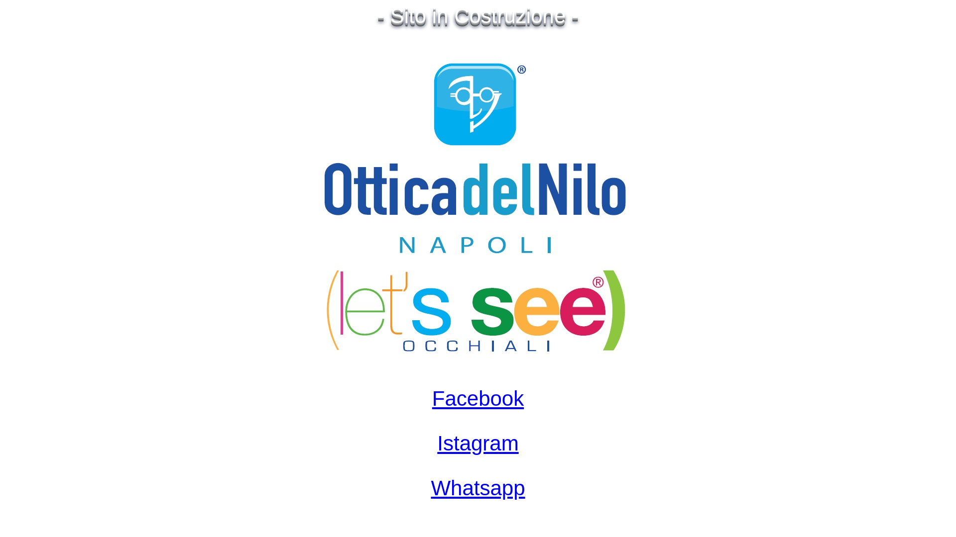 website screenshot of https://otticadelnilo.com/