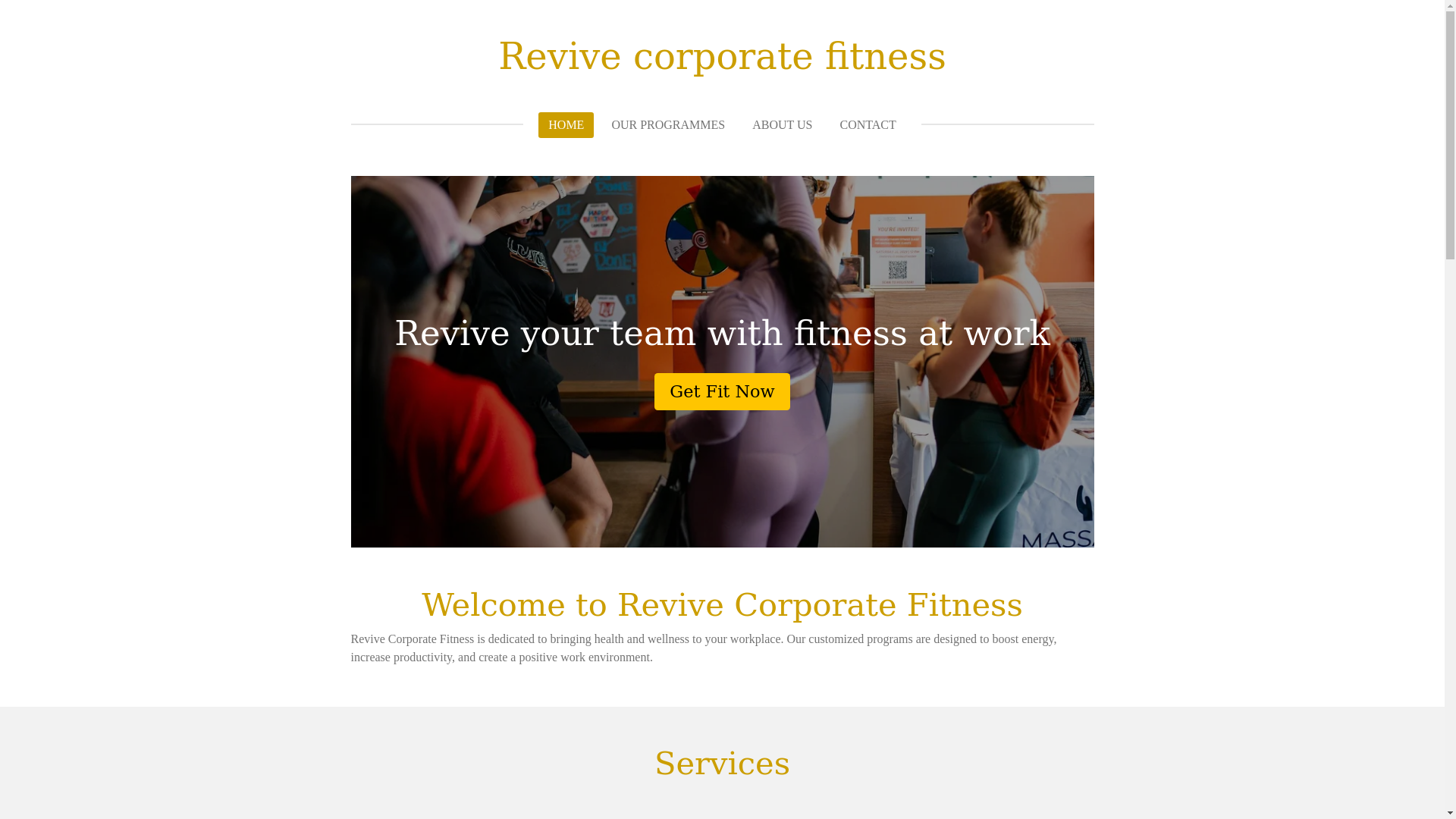 website screenshot of https://revivecorporatefitness.net/
