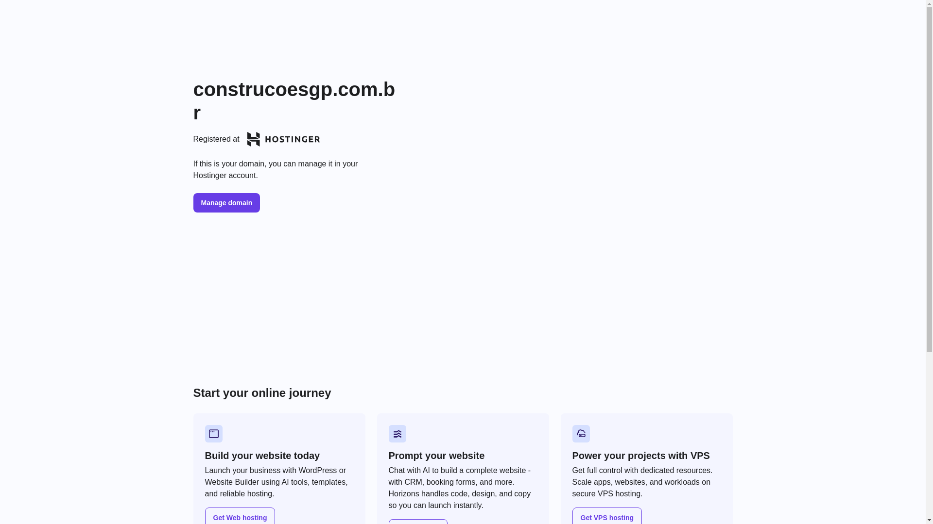 website screenshot of https://construcoesgp.com.br/