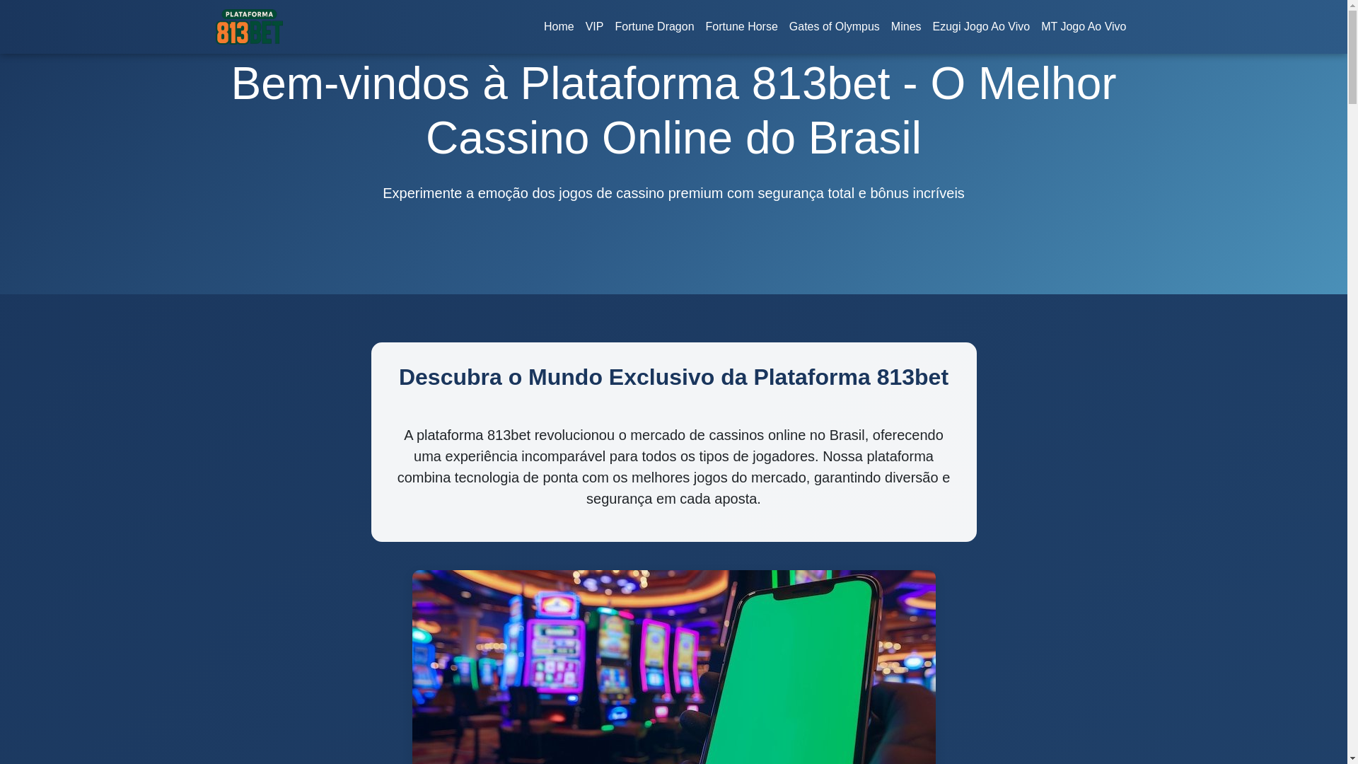 website screenshot of https://plataforma813bet.net/