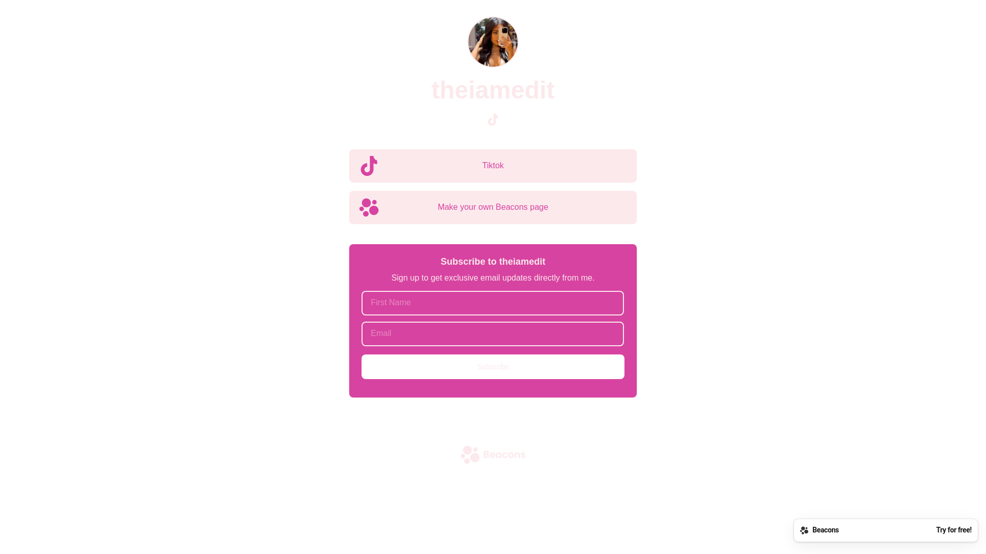 website screenshot of https://theiamedit.com/