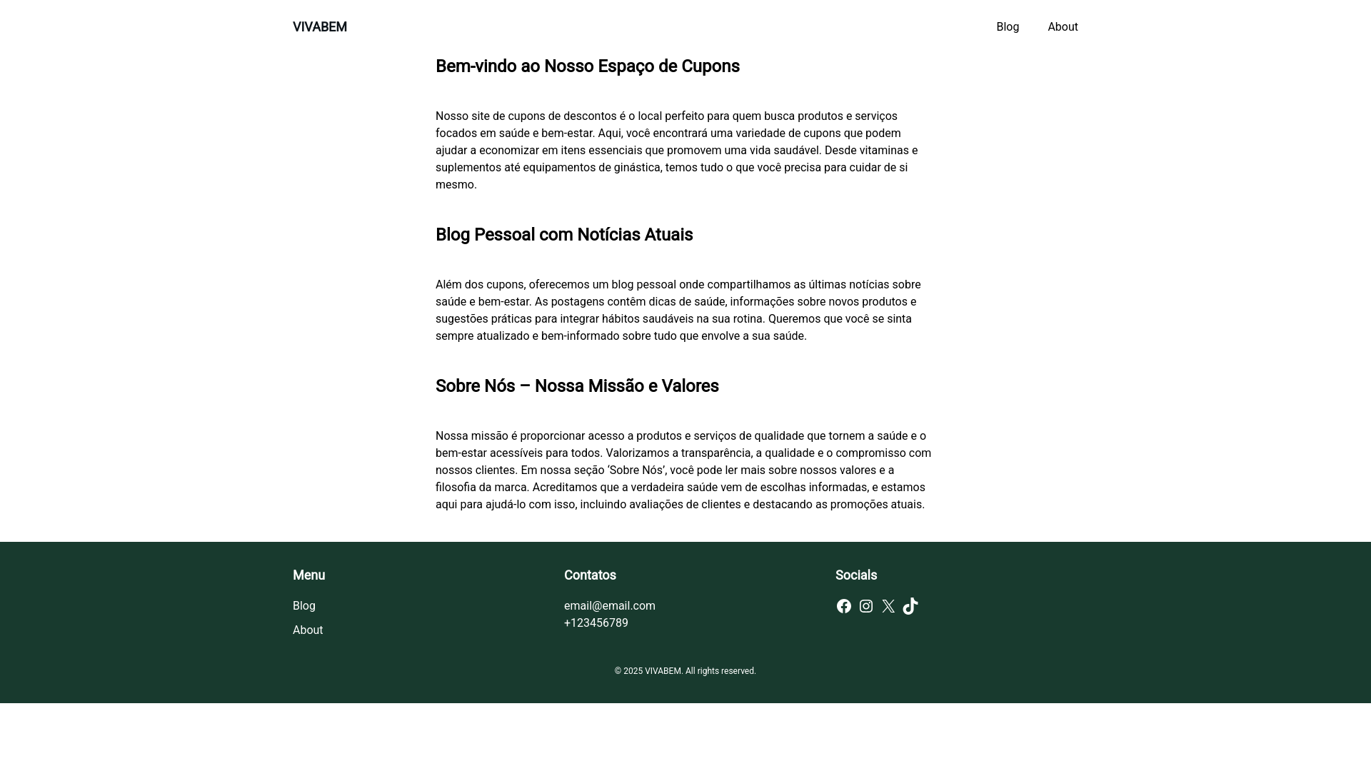 website screenshot of https://cuponsvivabem.com.br/