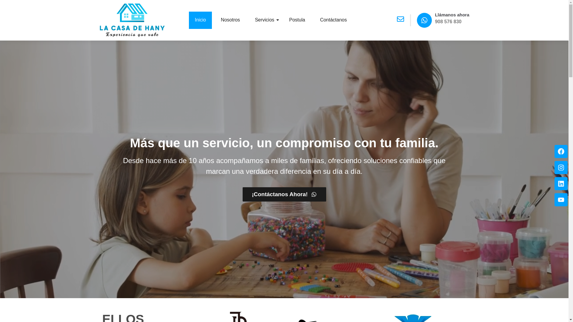 website screenshot of https://lacasadehany.com/