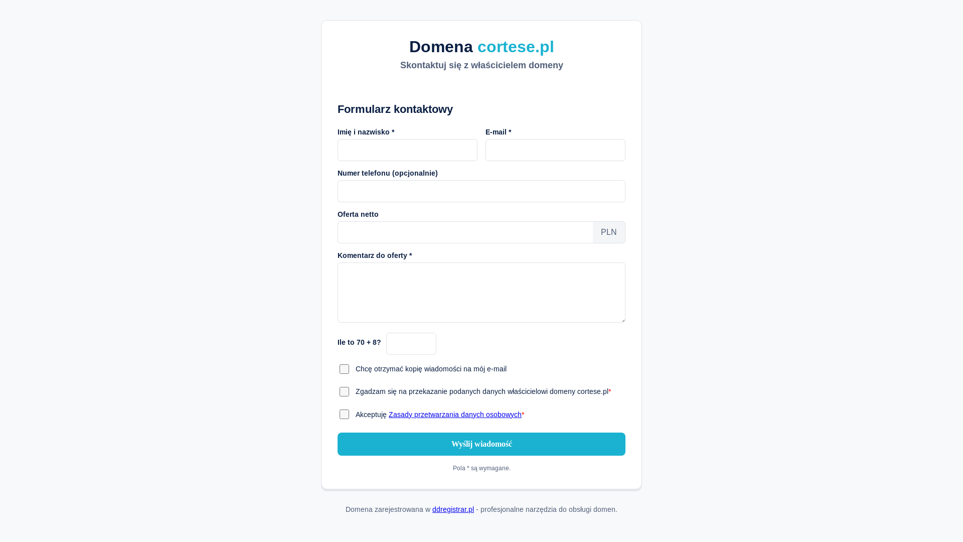 website screenshot of https://cortese.pl/