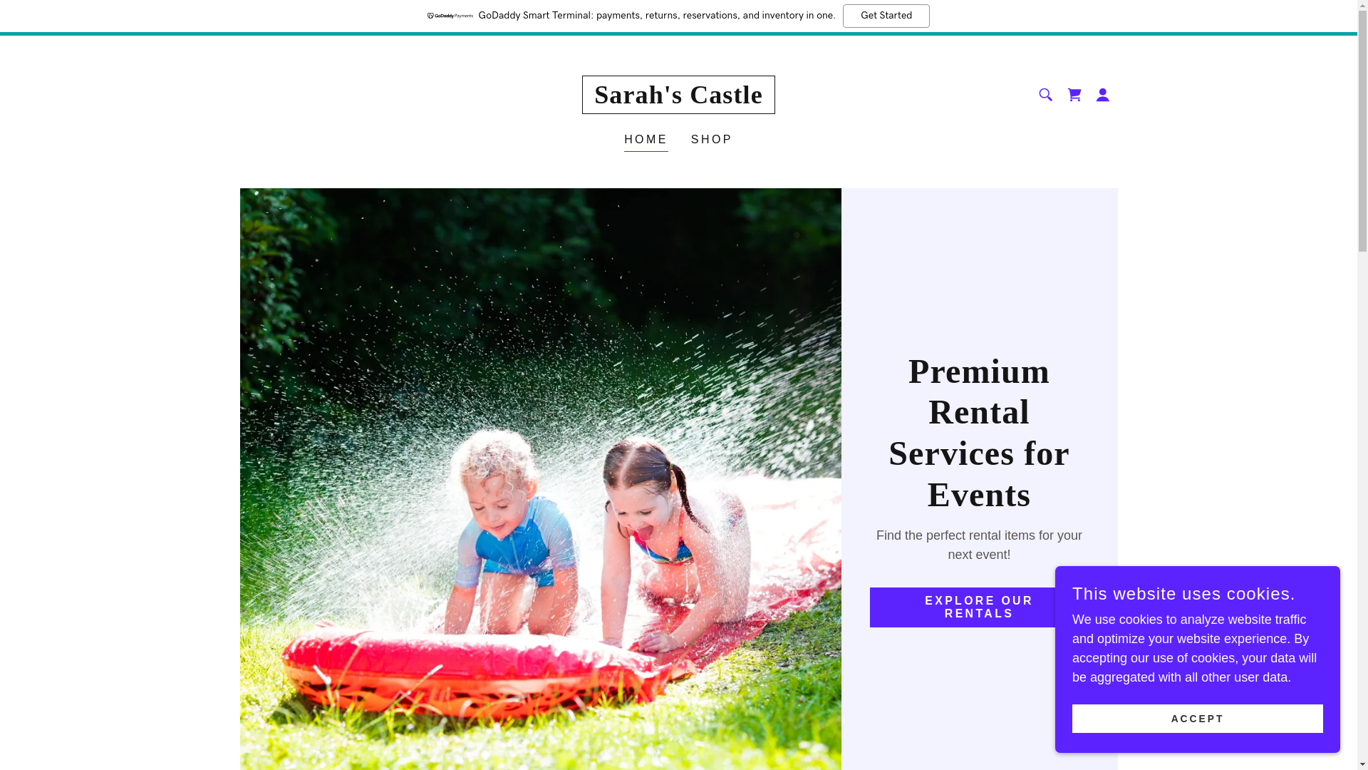website screenshot of https://sarahscastle.shop/