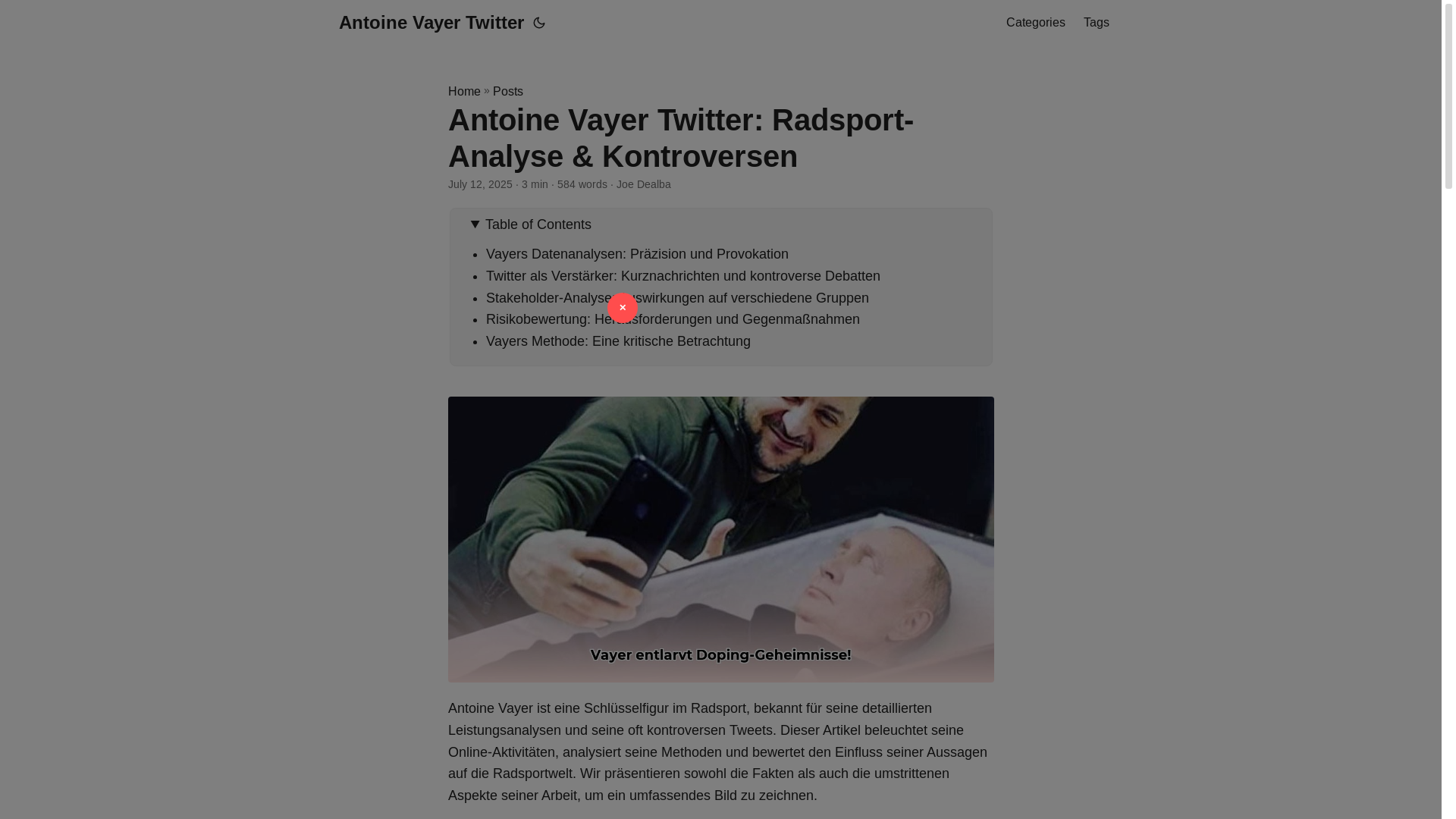 website screenshot of https://antoine-vayer-twitter.pages.dev/