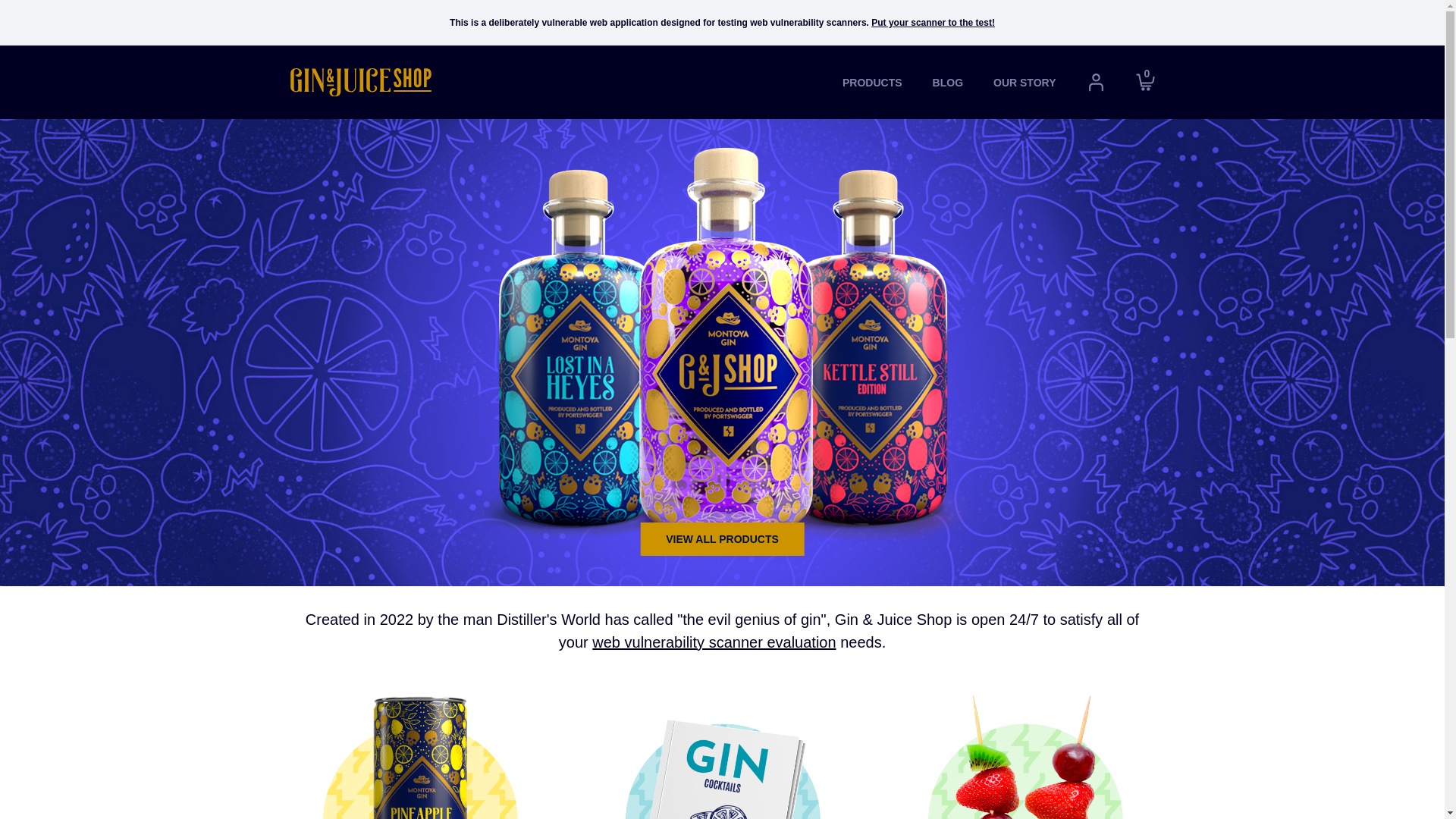 website screenshot of https://ginandjuice.shop/
