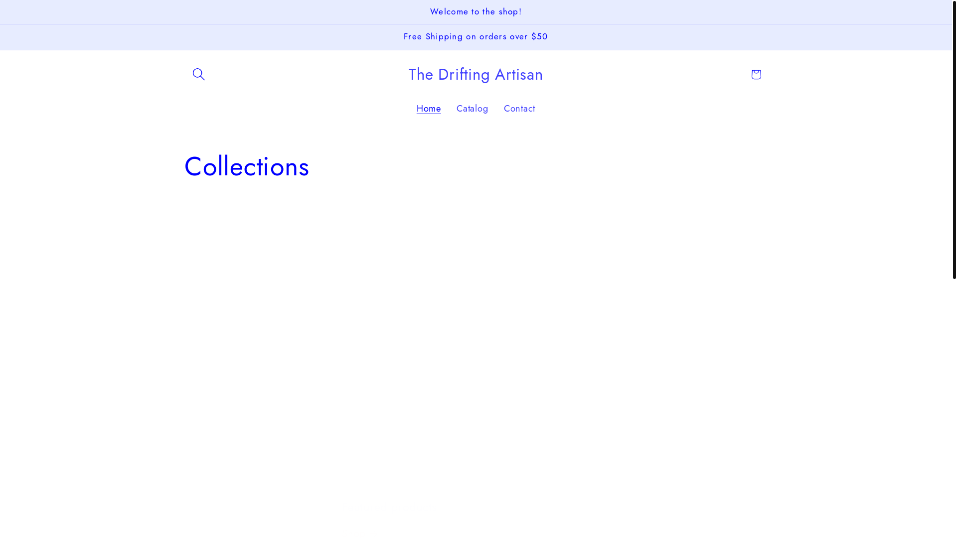website screenshot of https://thedriftingartisan.com/