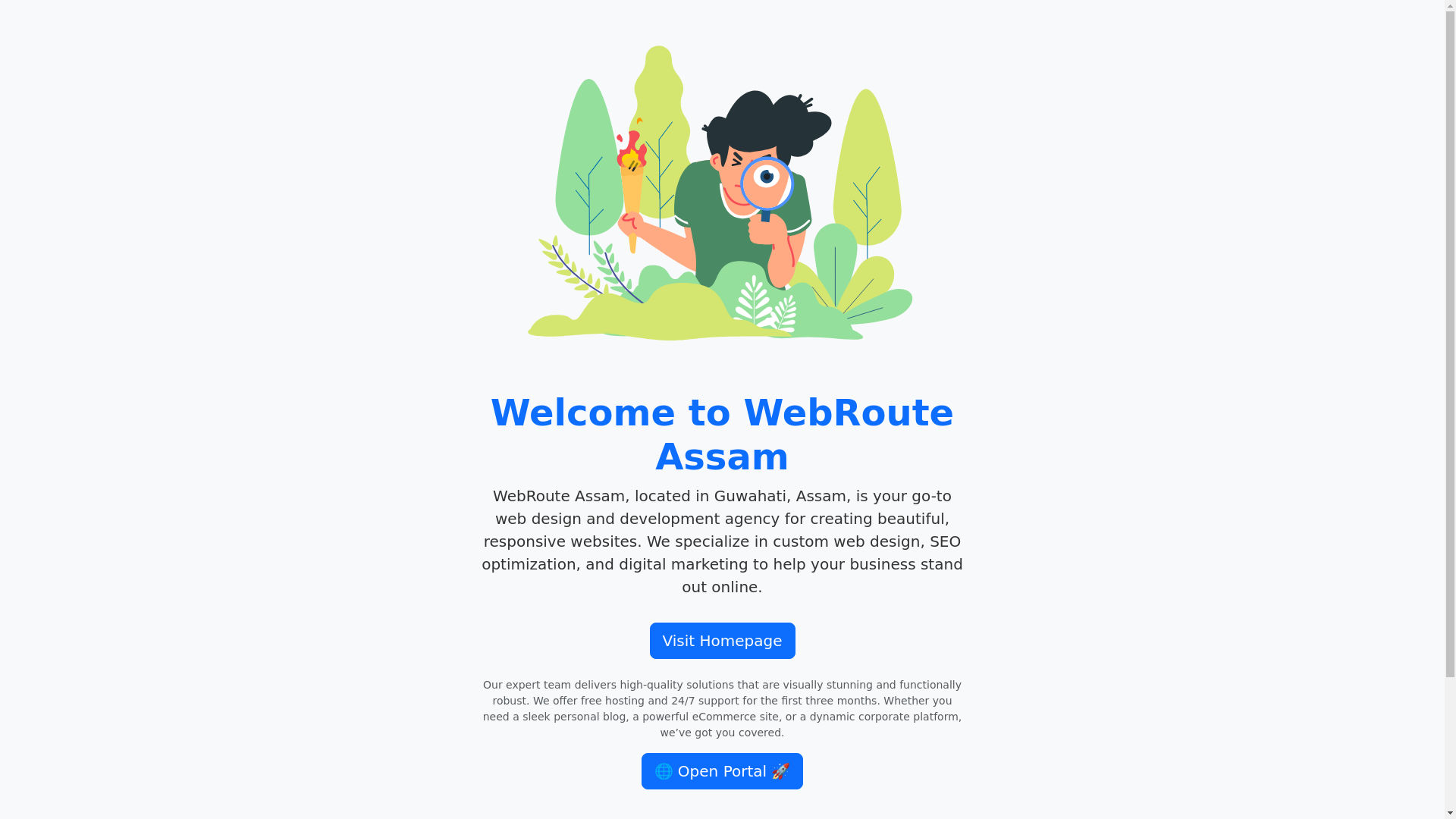 website screenshot of https://webrouteassam.com/