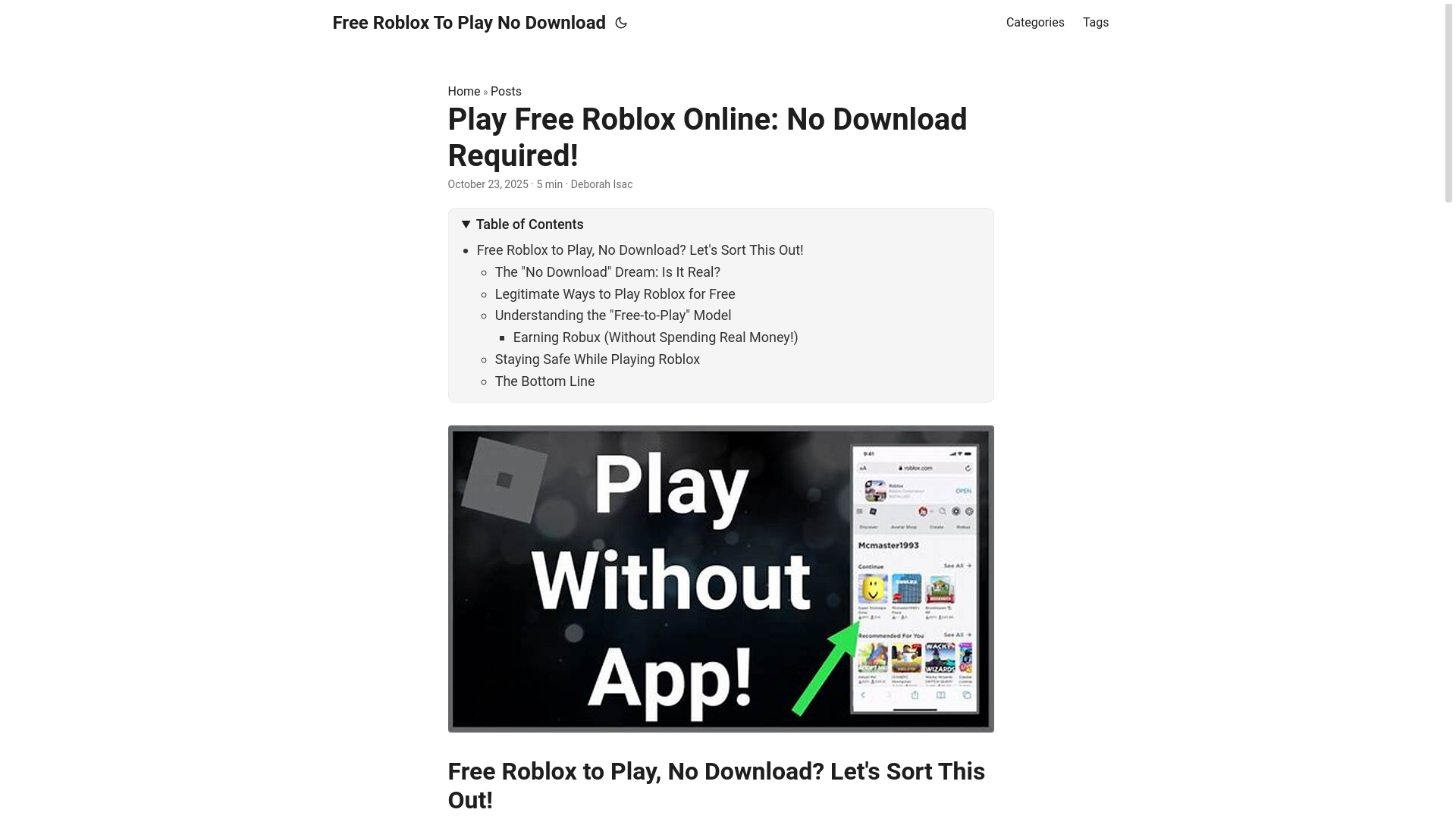 website screenshot of https://free-roblox-to-play-no-download.pages.dev/