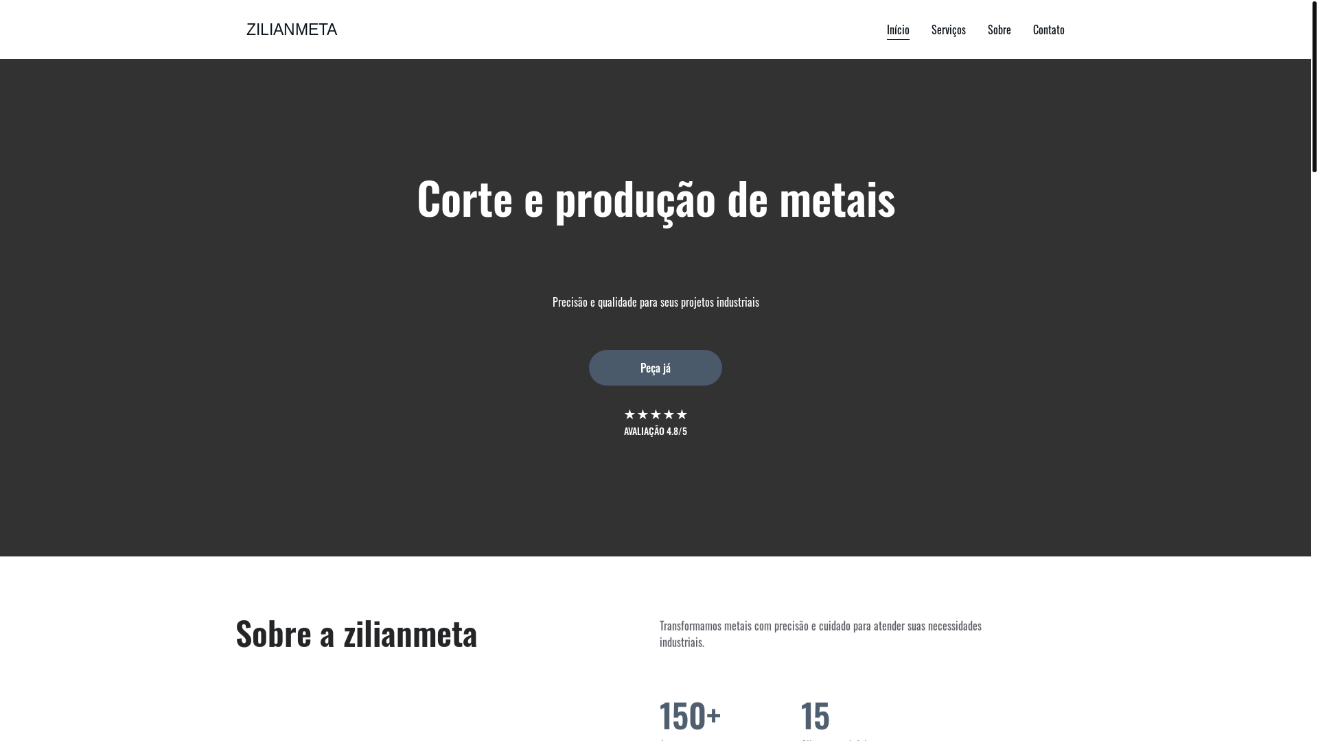 website screenshot of https://zilianmetaalos.com/