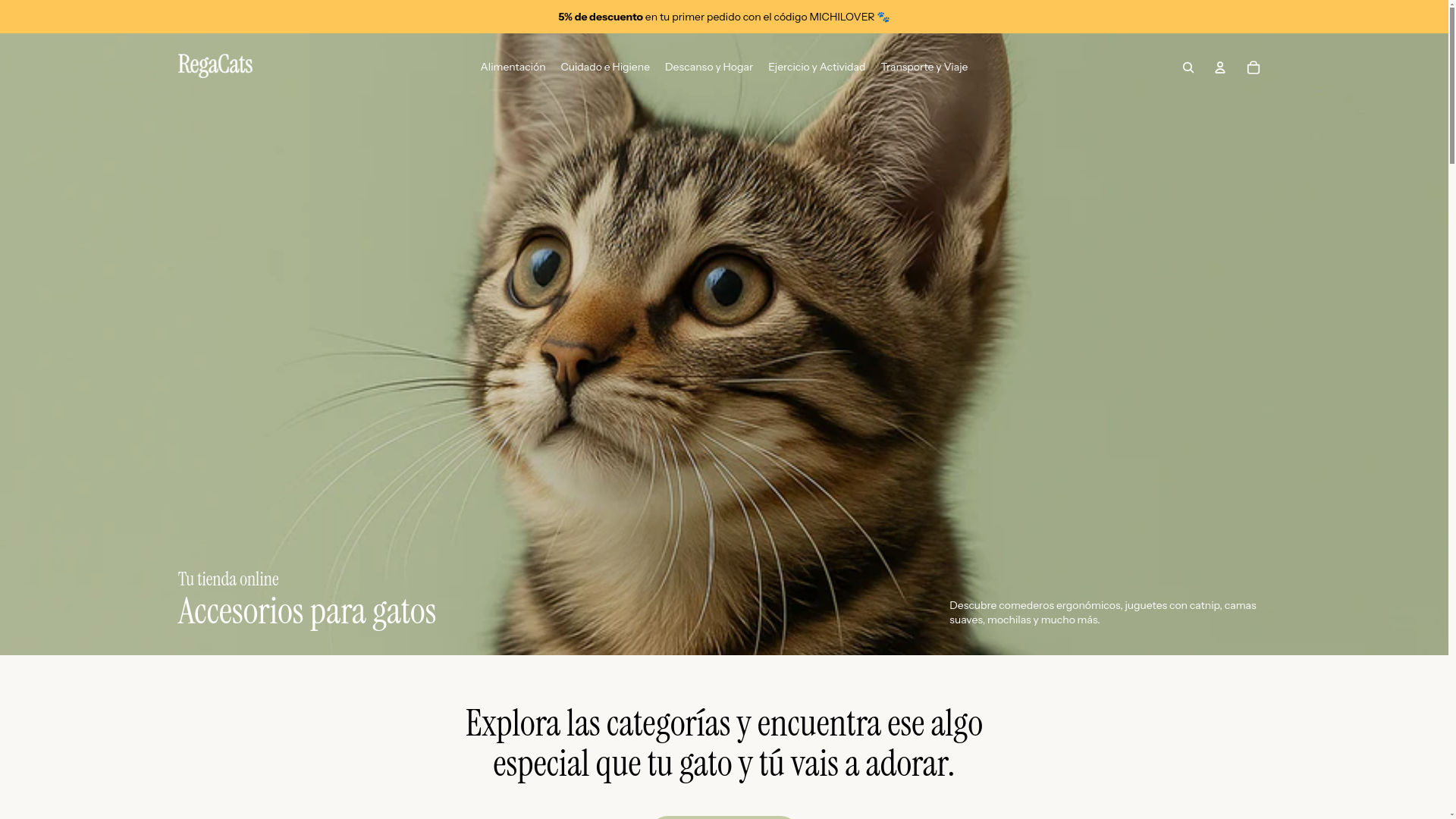 website screenshot of https://regacats.es/