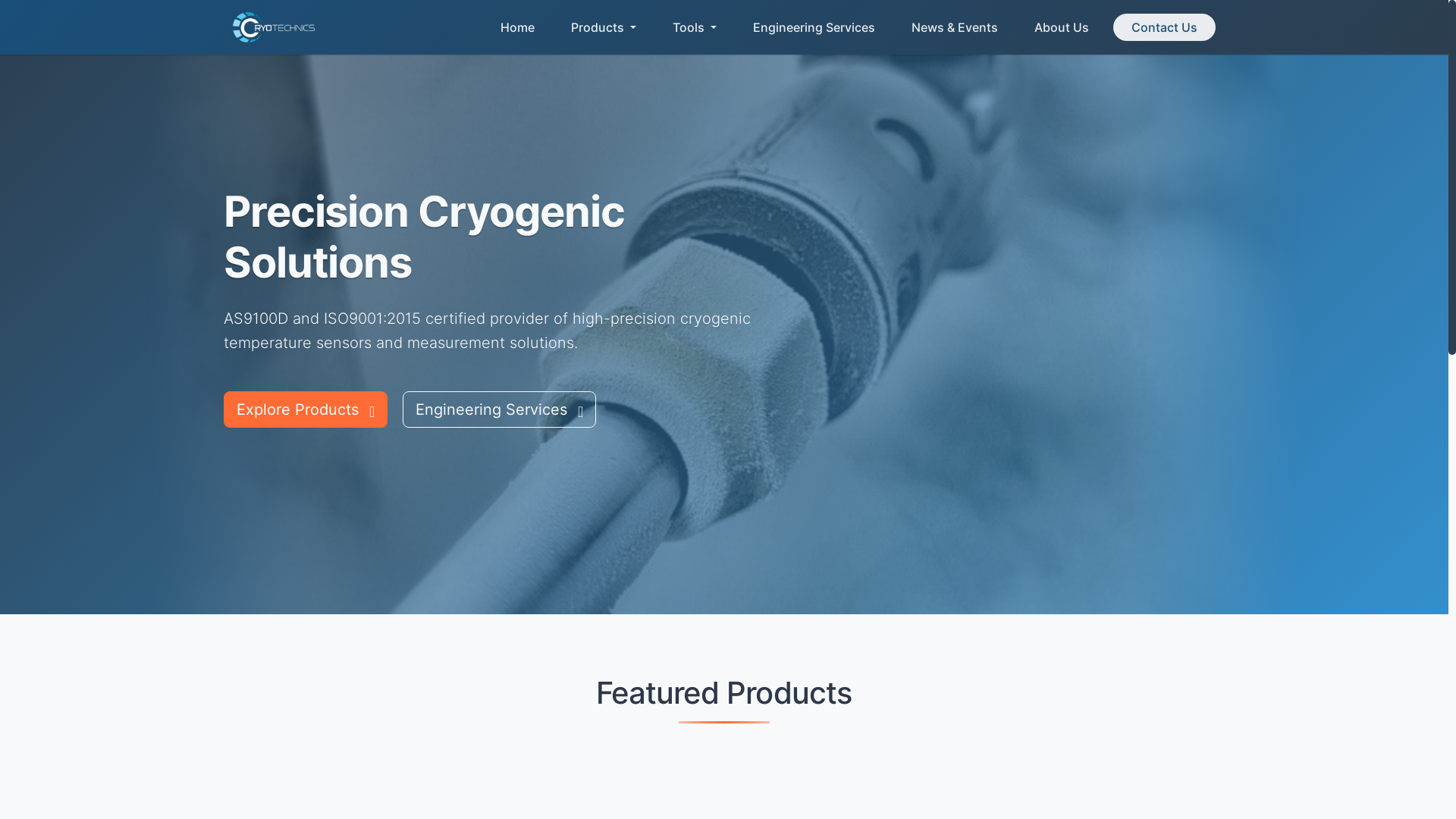 website screenshot of https://cryotechnics.pages.dev/