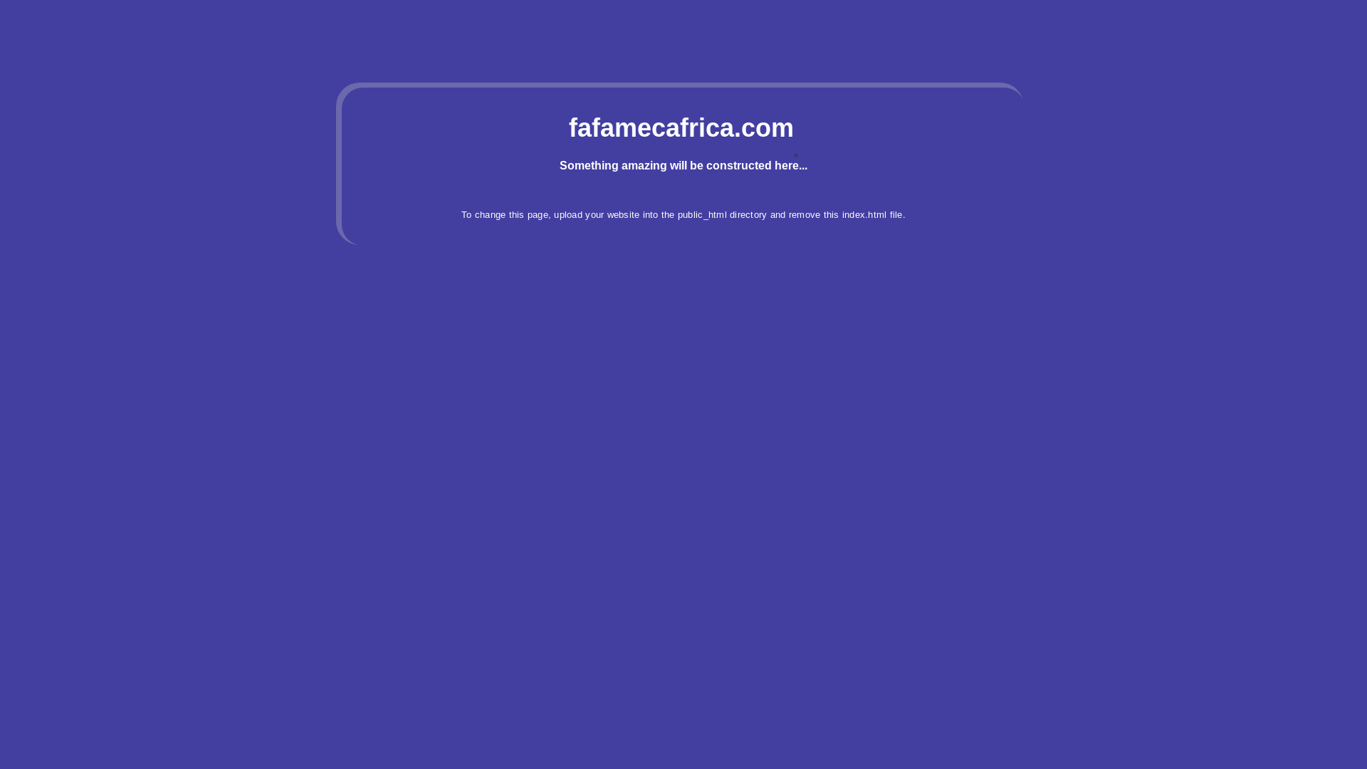 website screenshot of https://fafamecafrica.com/
