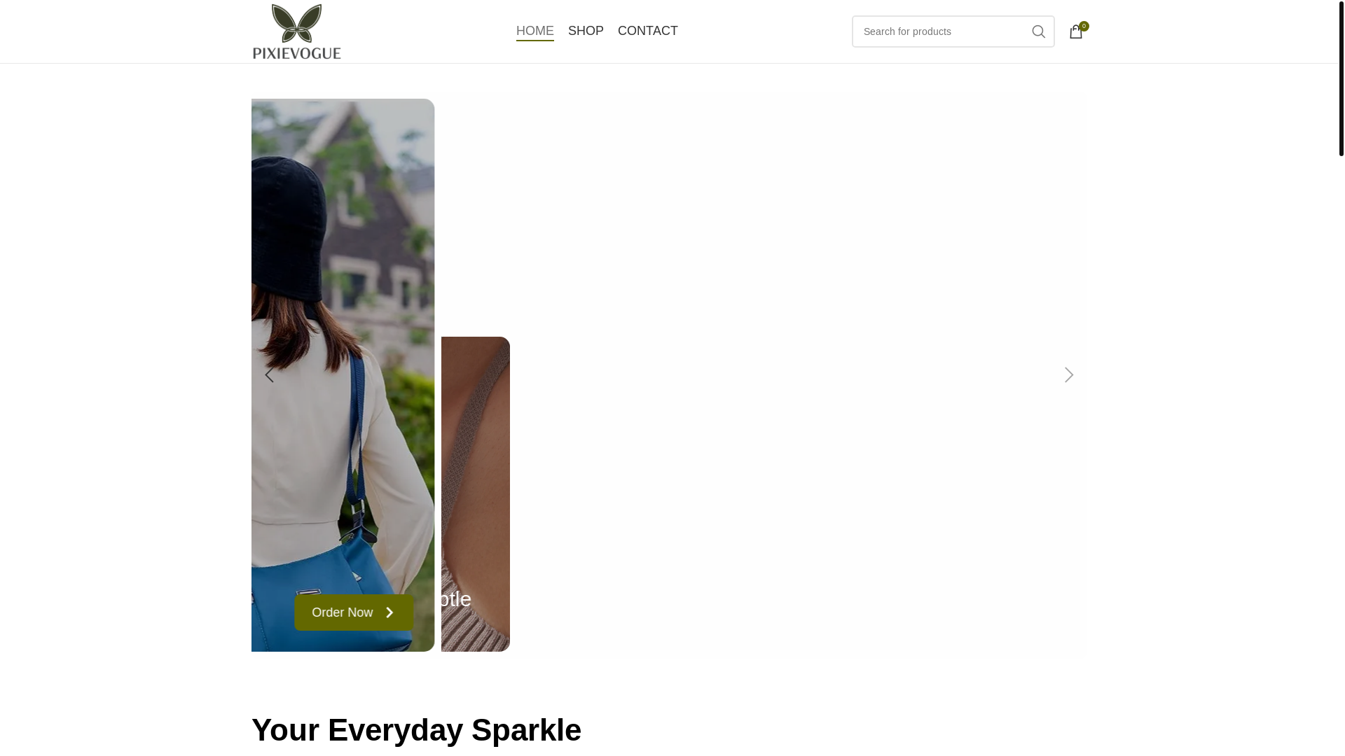 website screenshot of https://pixievogue.com/