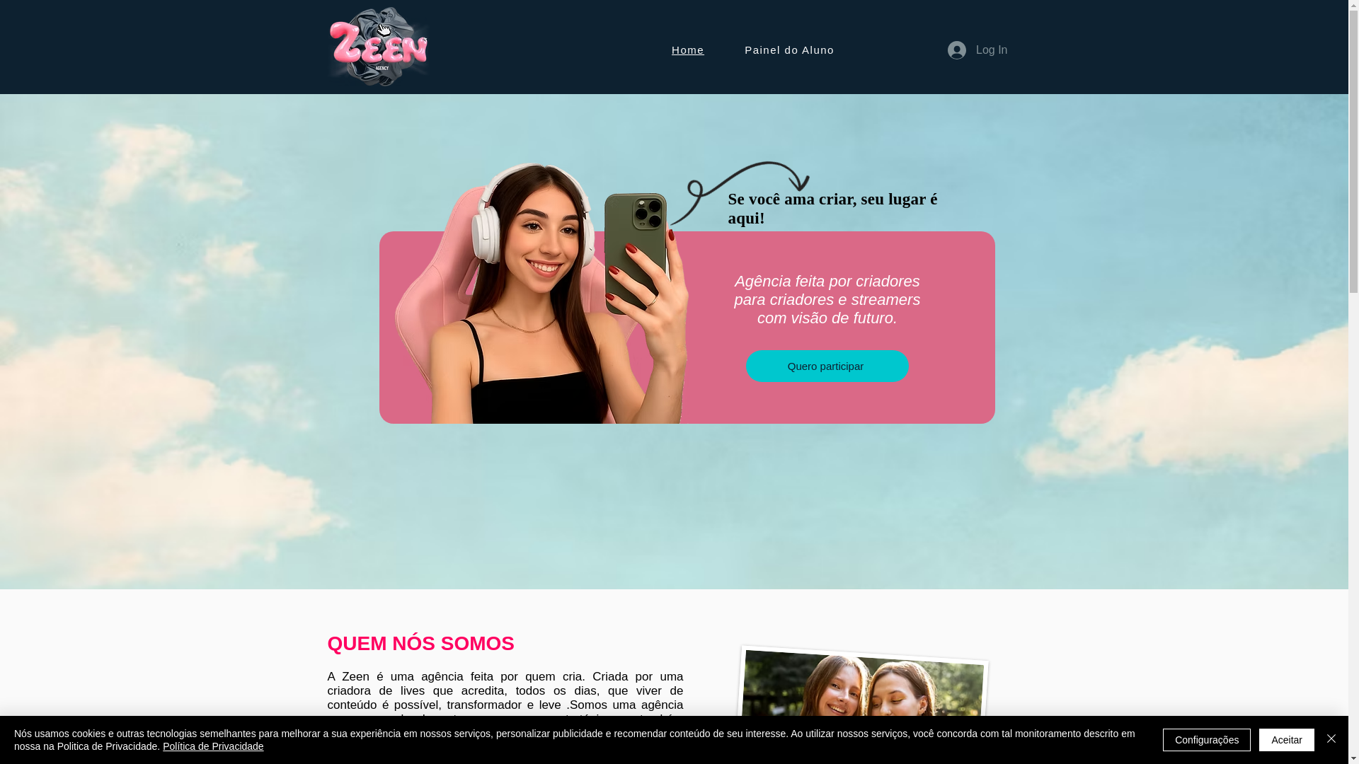 website screenshot of https://zeenagency.com.br/