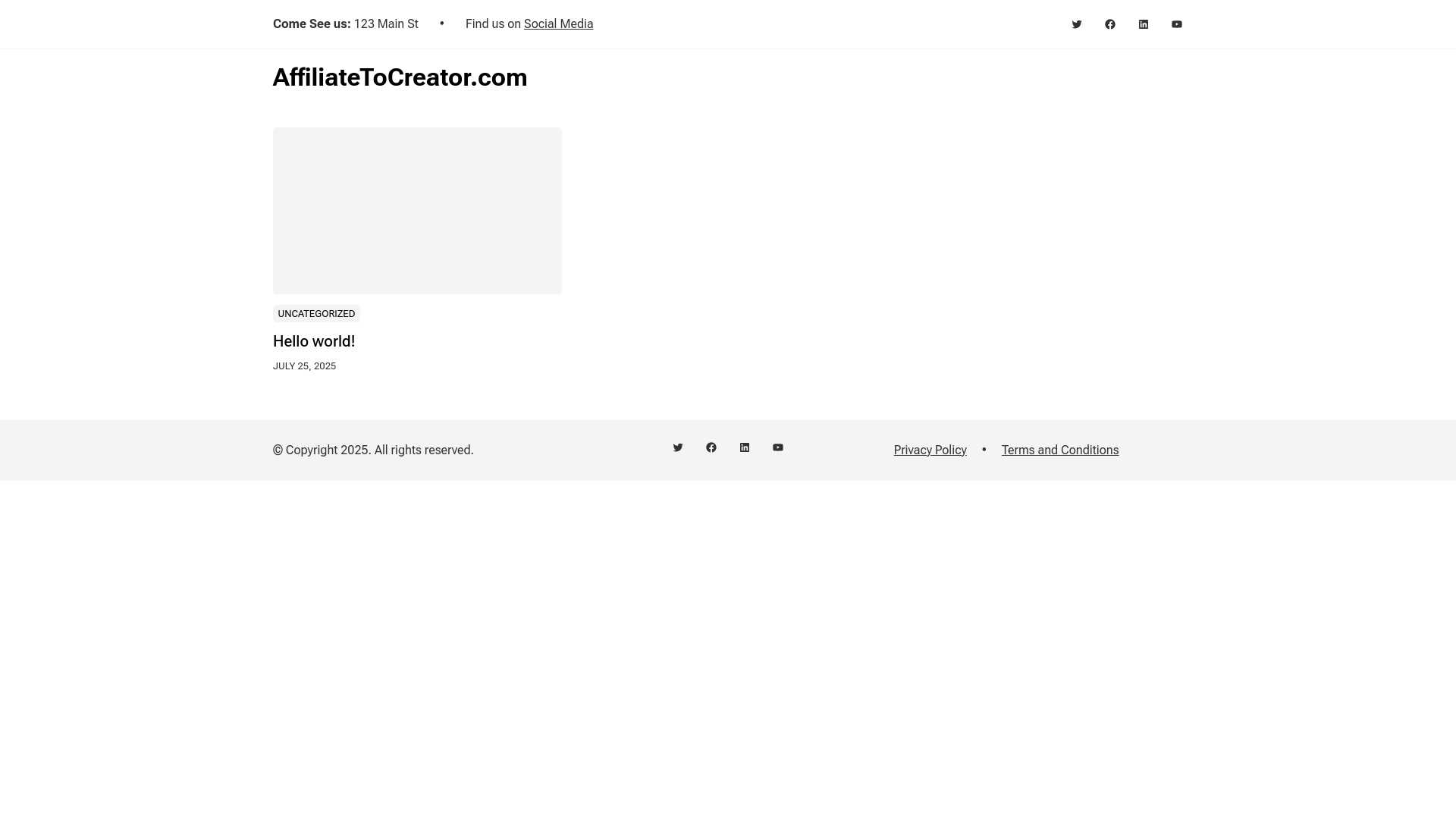 website screenshot of https://affiliatetocreator.com/
