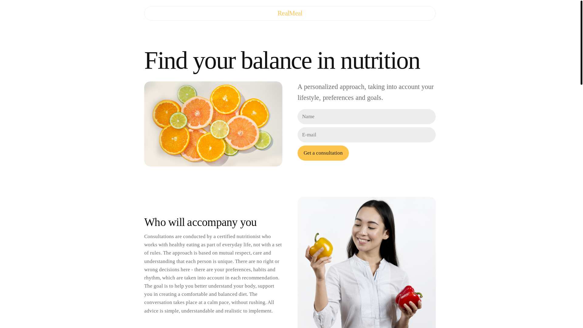 website screenshot of https://realmealetc.com/