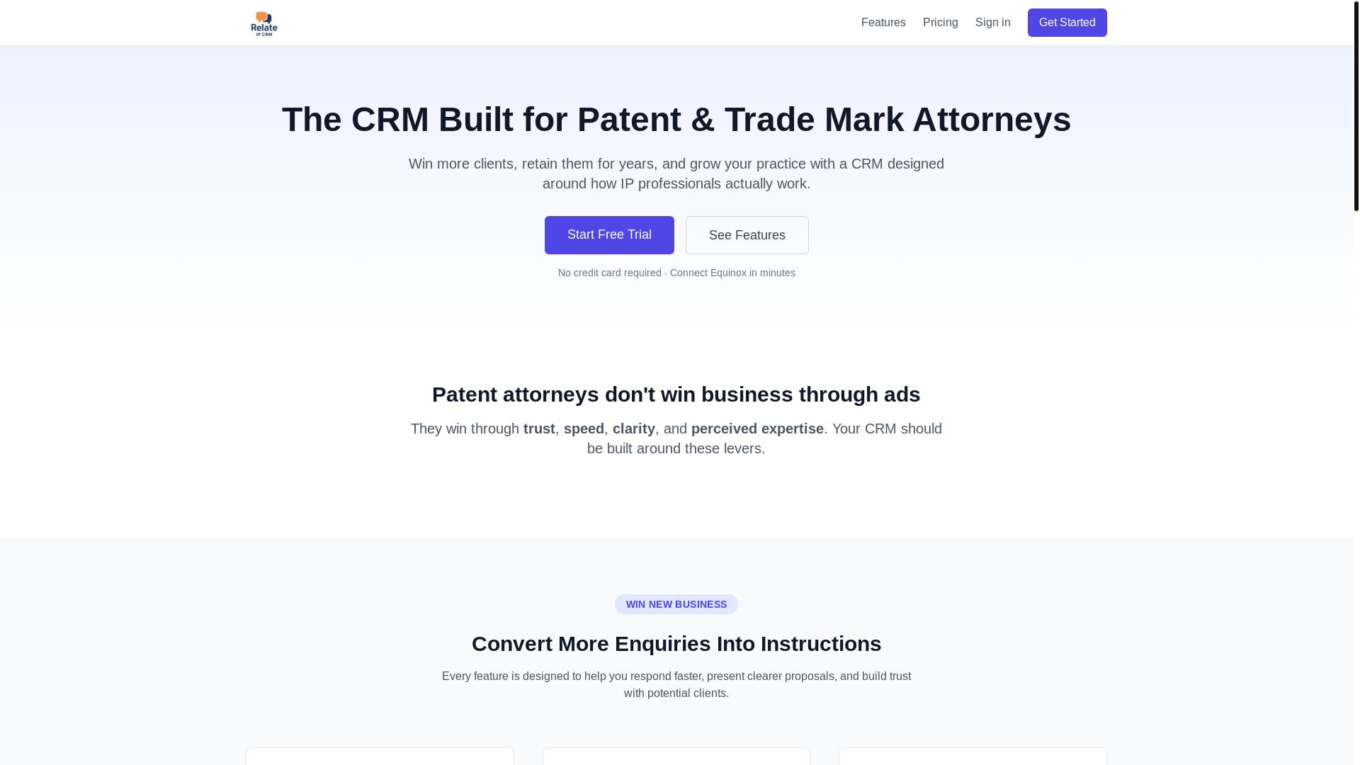 website screenshot of https://relate-ip.co.uk/
