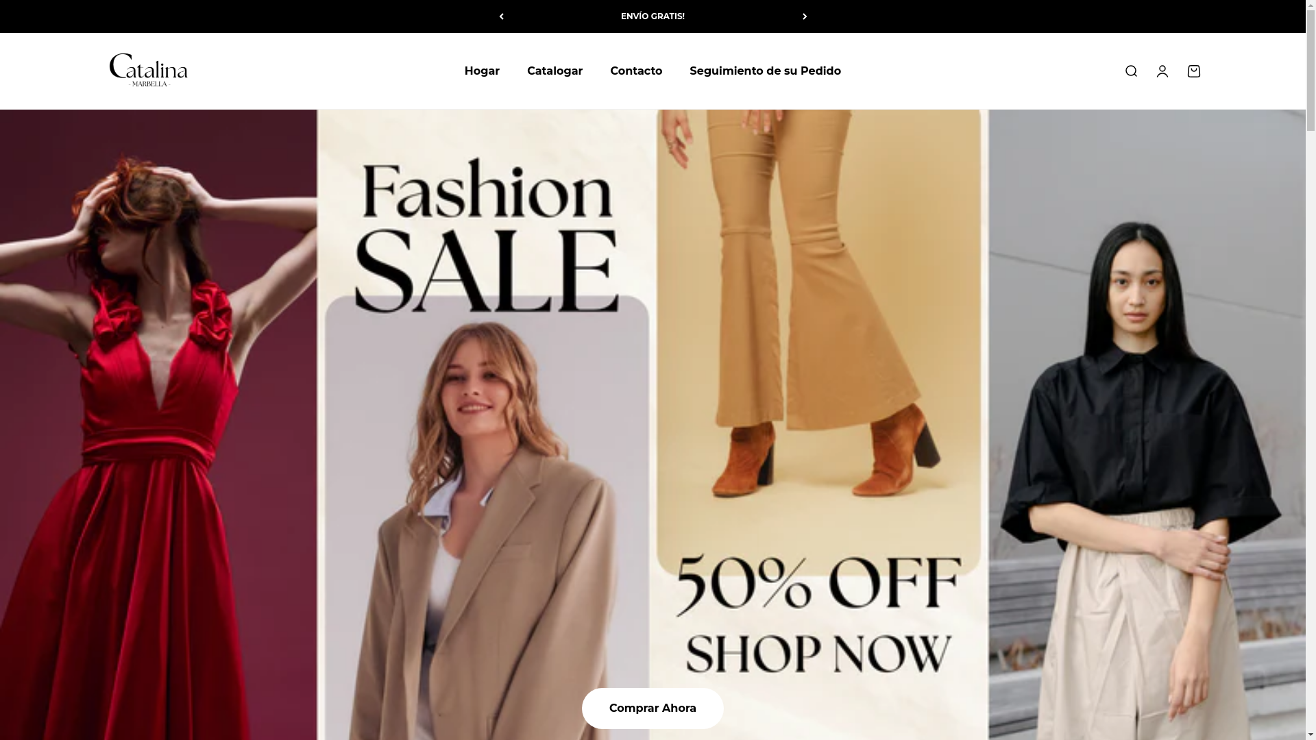 website screenshot of https://catalinamarbella.es/