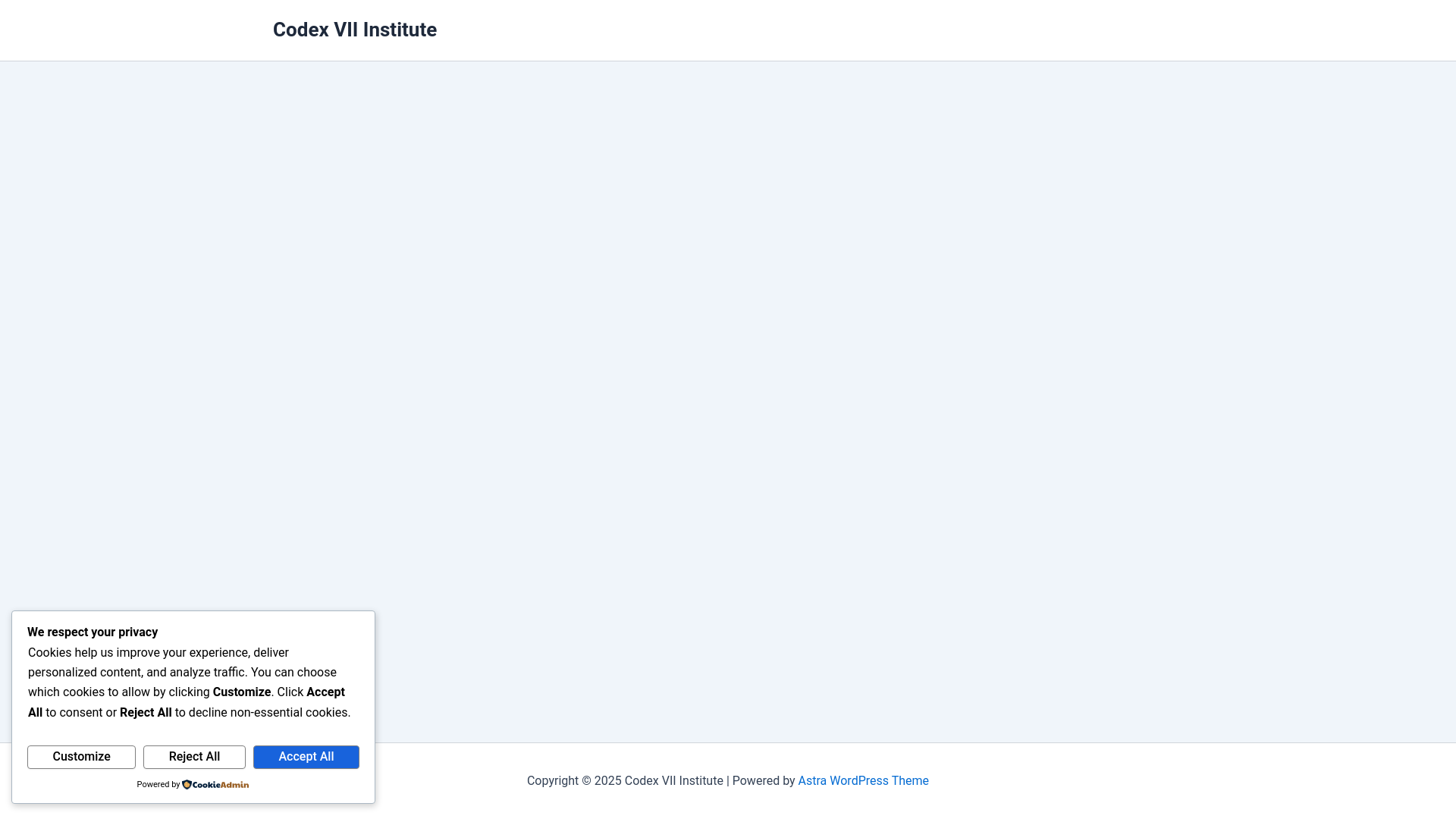 website screenshot of https://codex7i.org/
