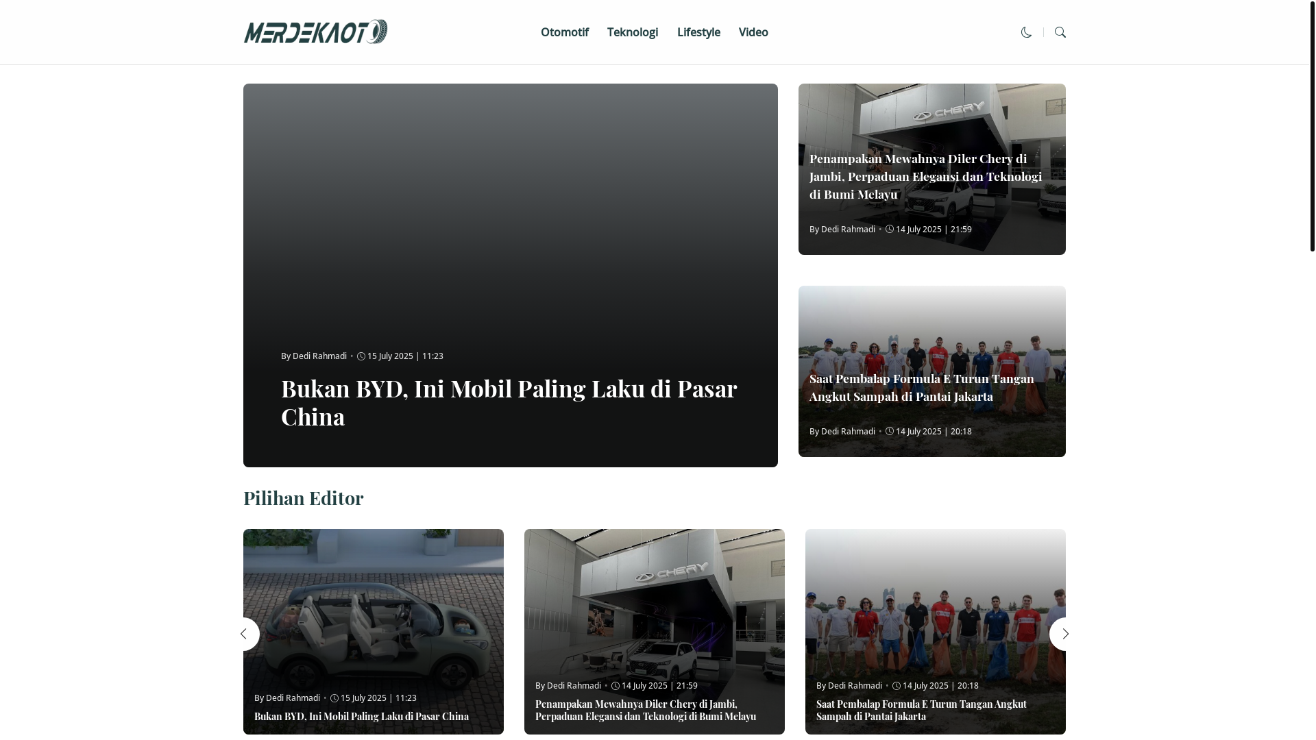 website screenshot of https://merdekaoto.com/