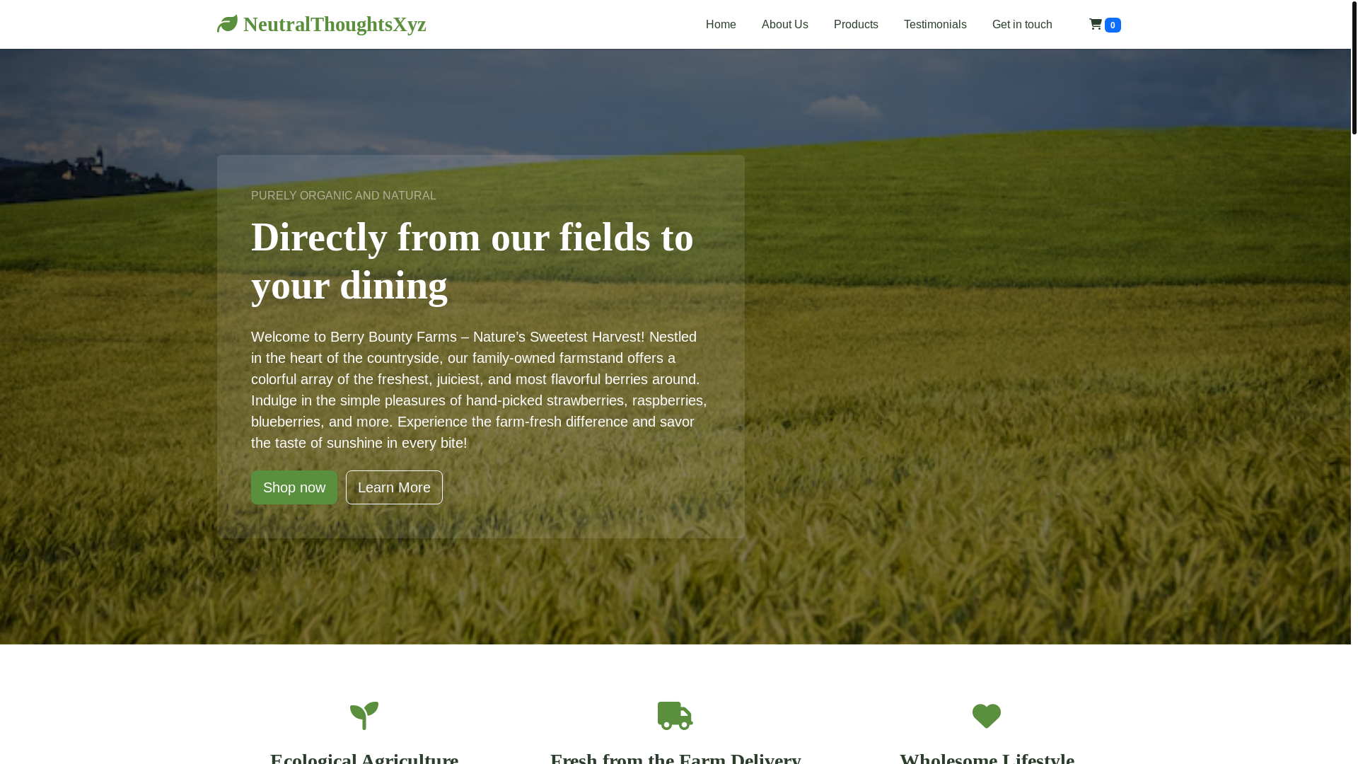 website screenshot of https://neutralthoughtsxyz.xyz/