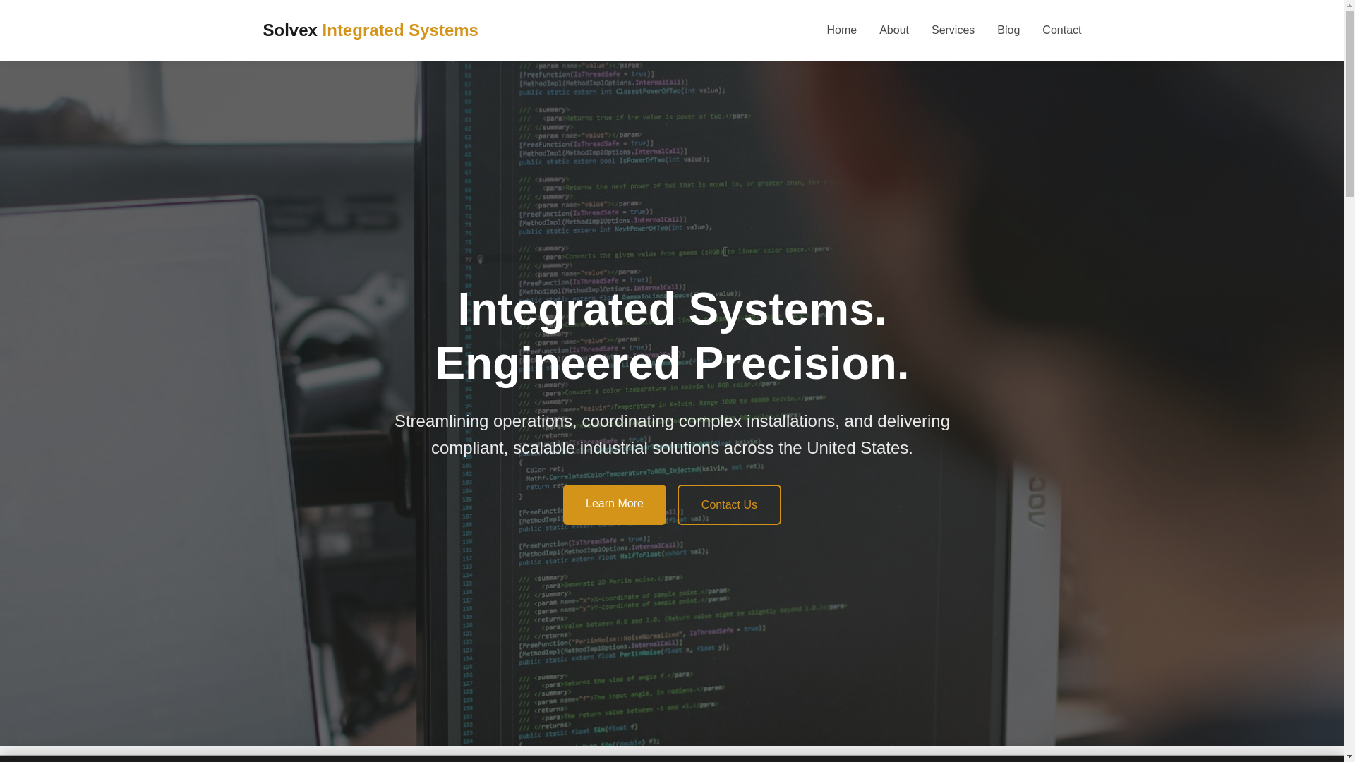 website screenshot of https://solvexintegrated.com/