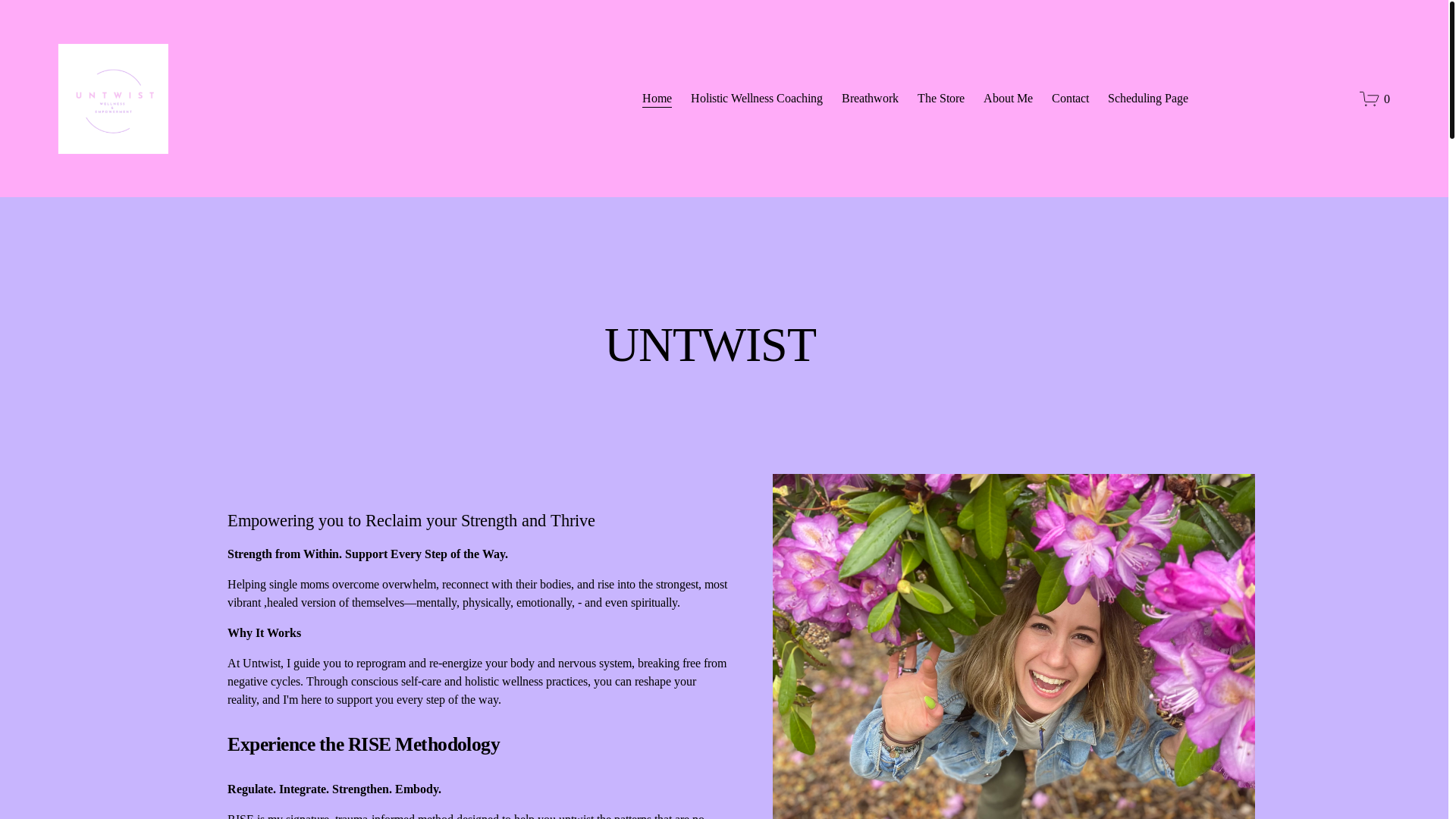 website screenshot of https://untwistcoaching.com/