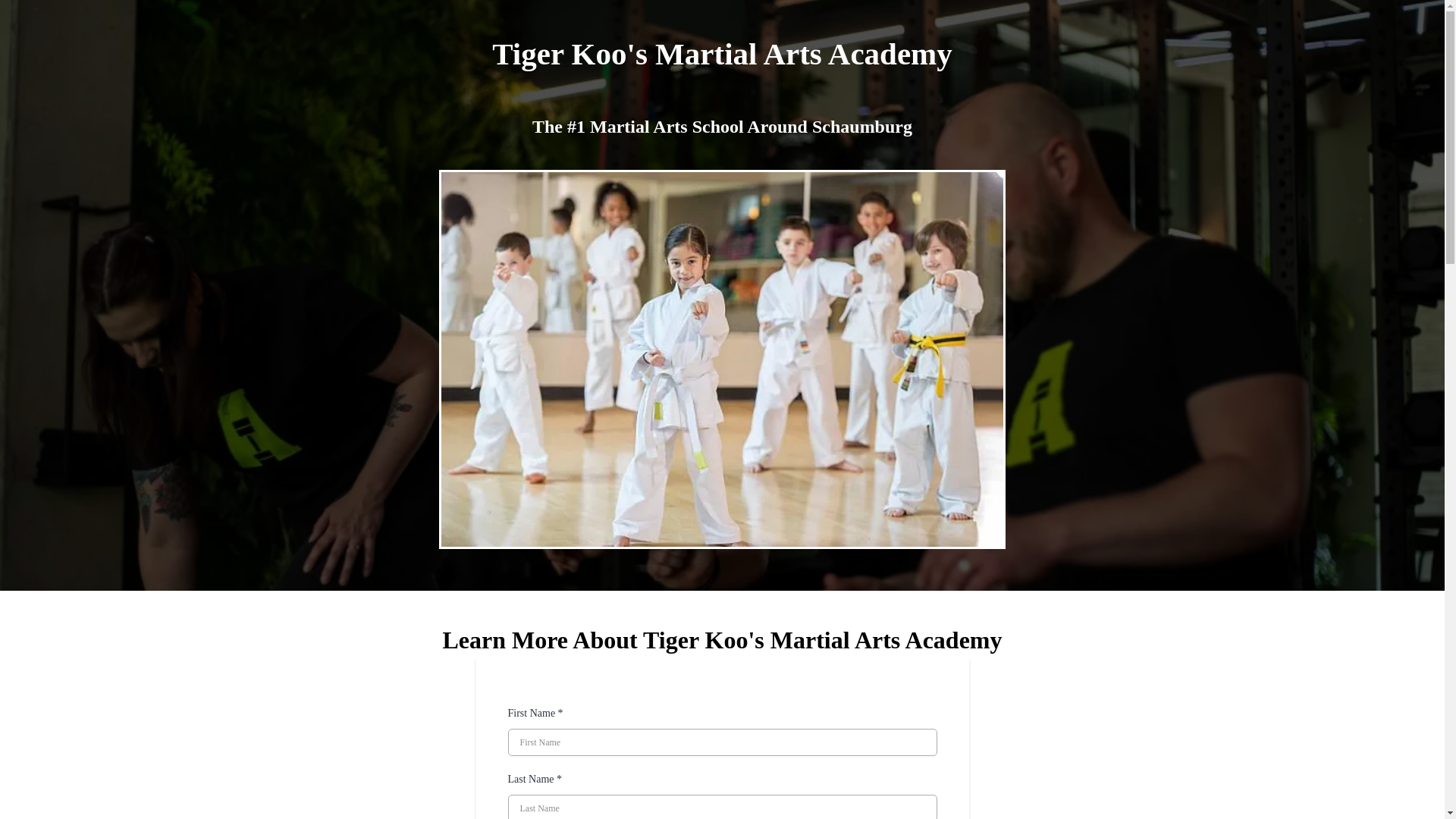 website screenshot of https://tigerkoosmartialartsacademyschaumburg.club/