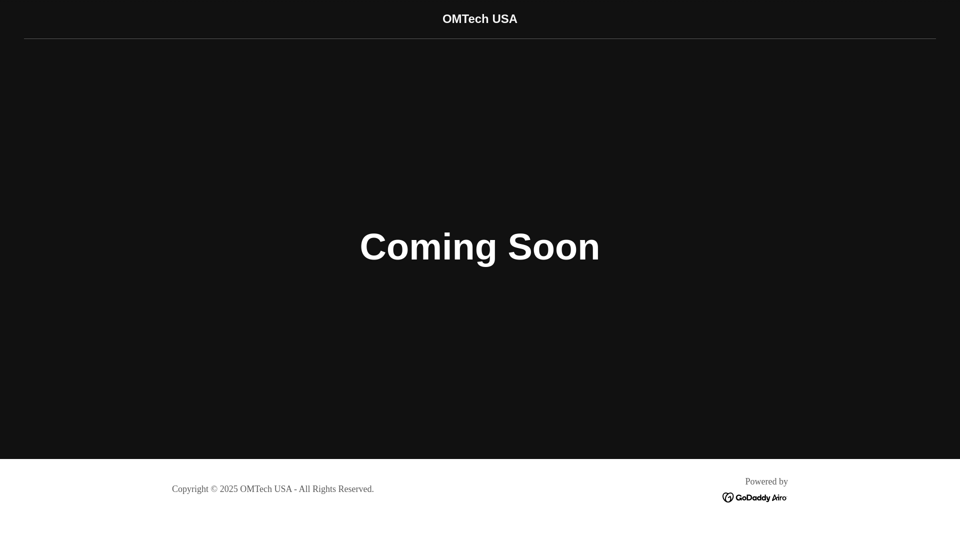 website screenshot of https://omtechusa.com/