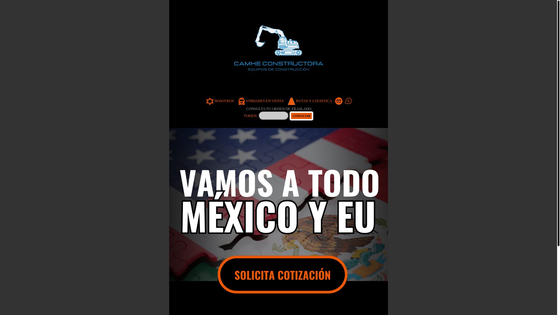 website screenshot of https://camheequipos.com/