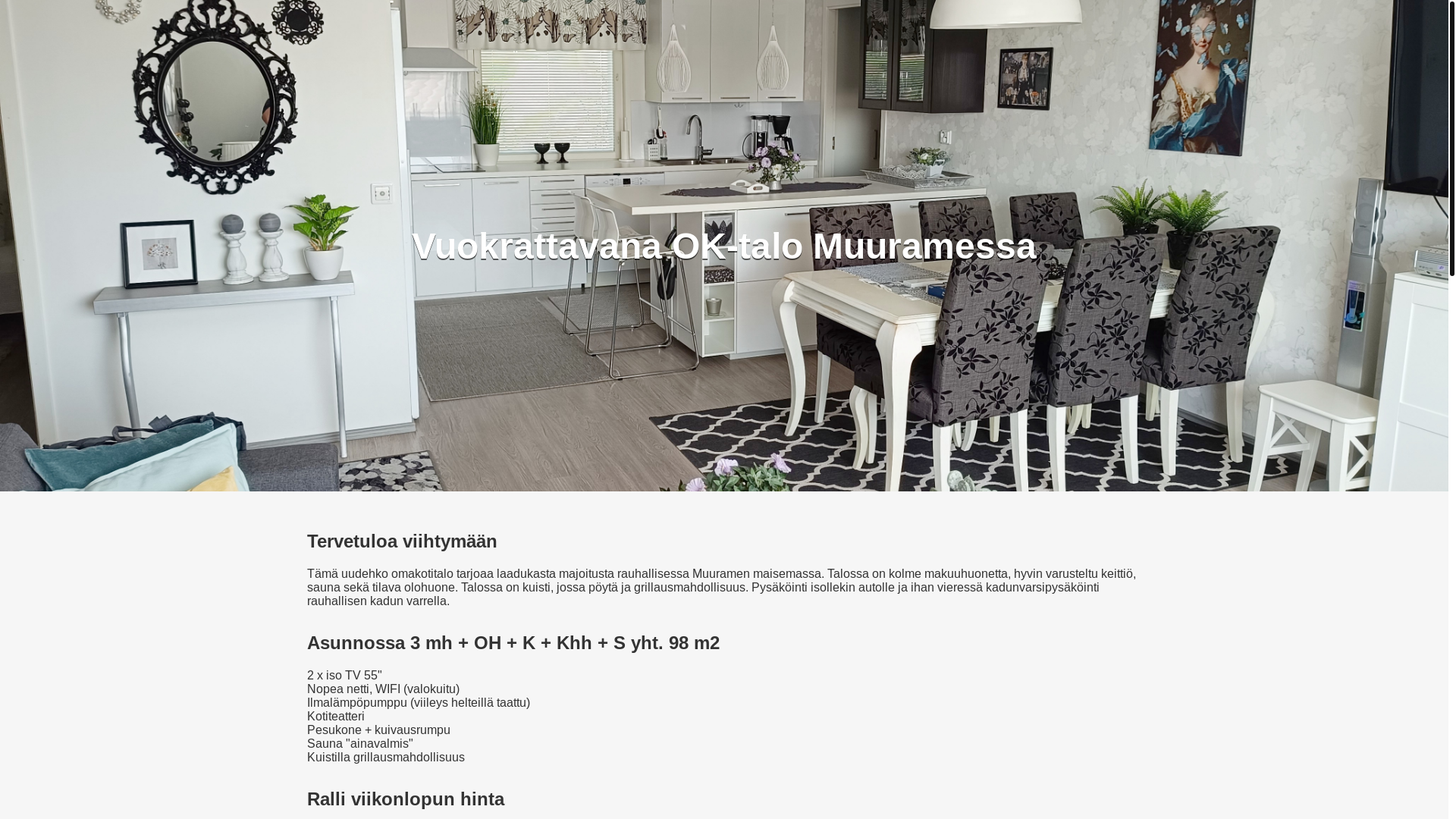 website screenshot of https://vuokramuurame.fi/