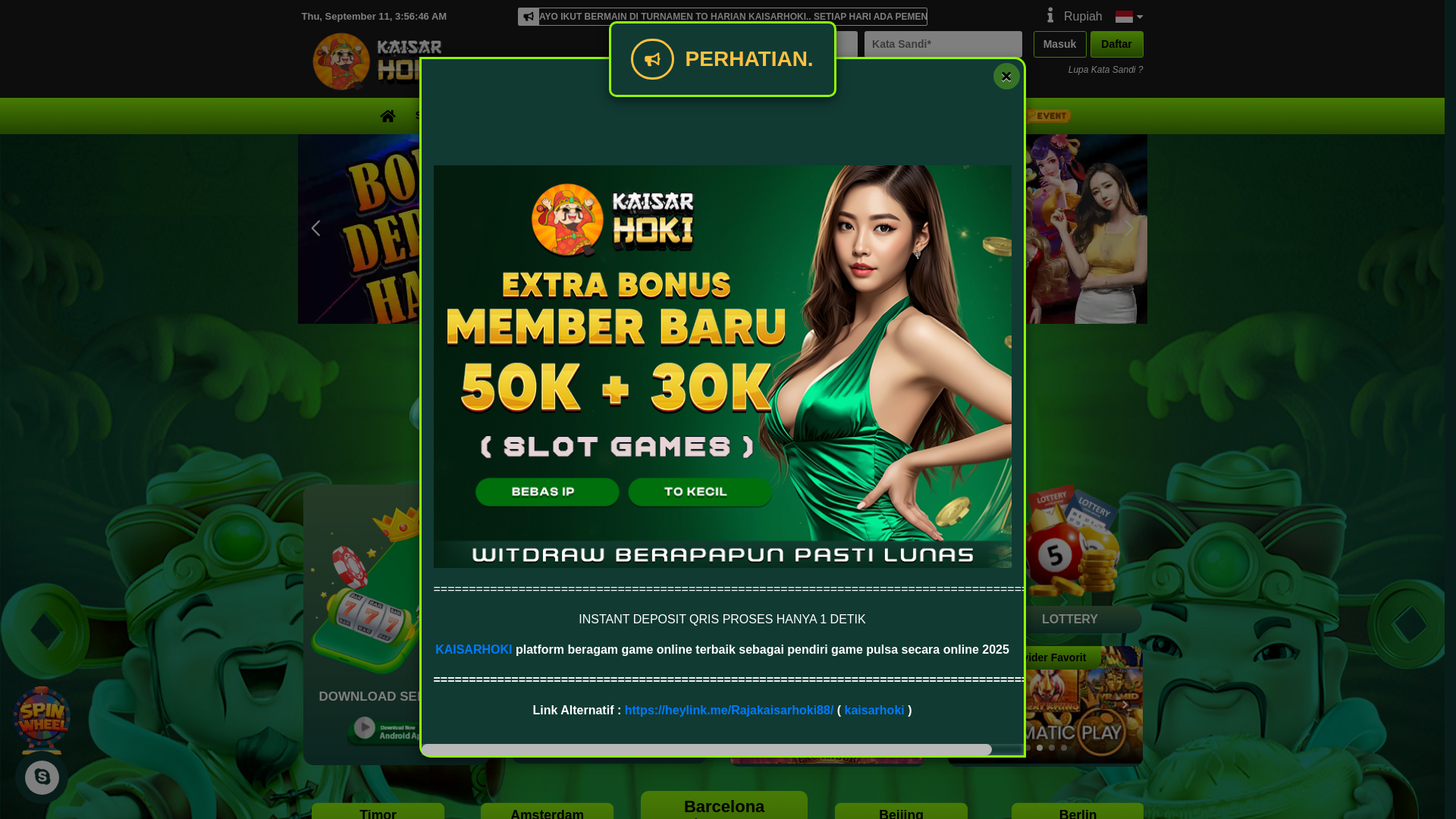 website screenshot of https://kaisarhokirank.site/